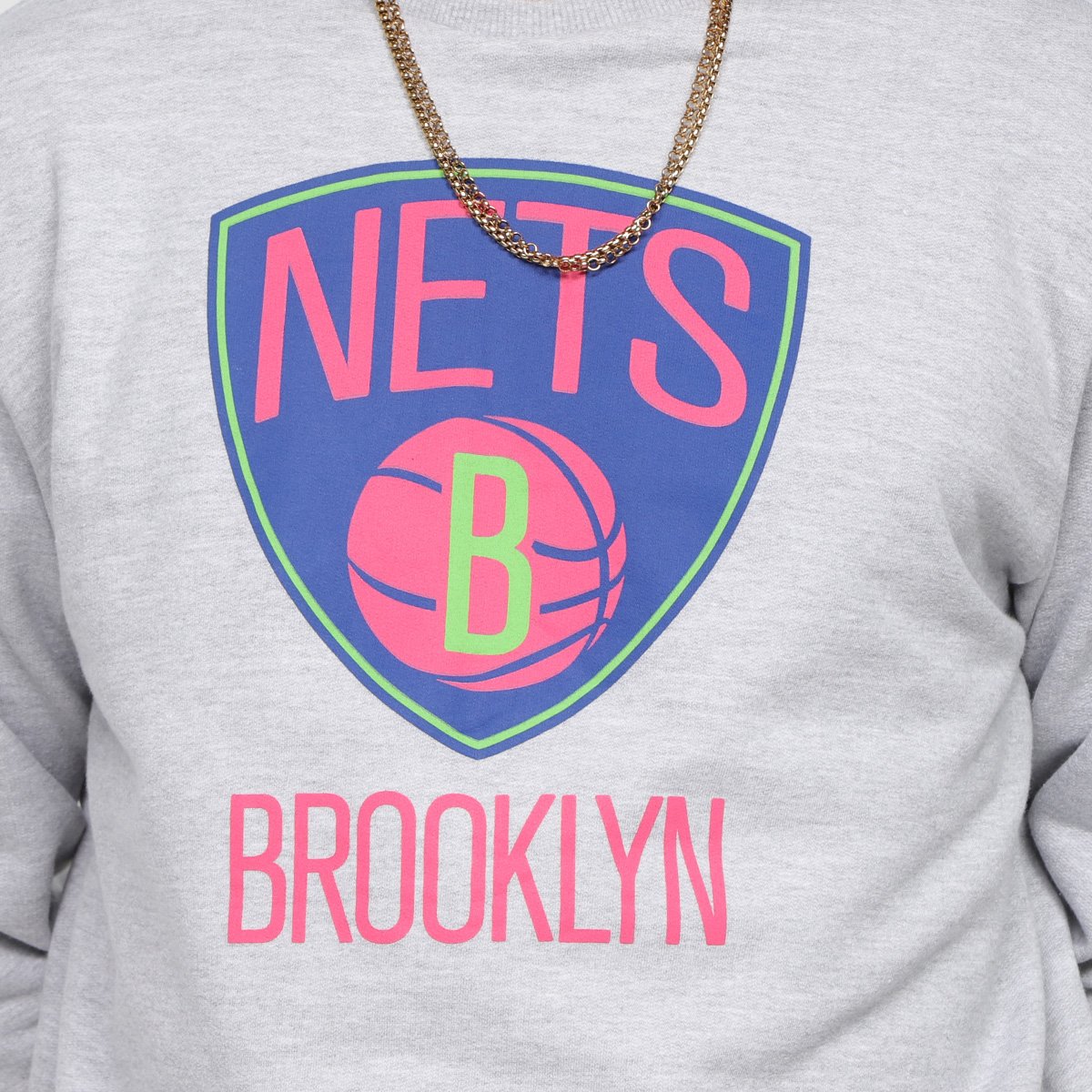 Moletom NBA Nets Brooklin Neon Colors Masculino - Tam: P - 2