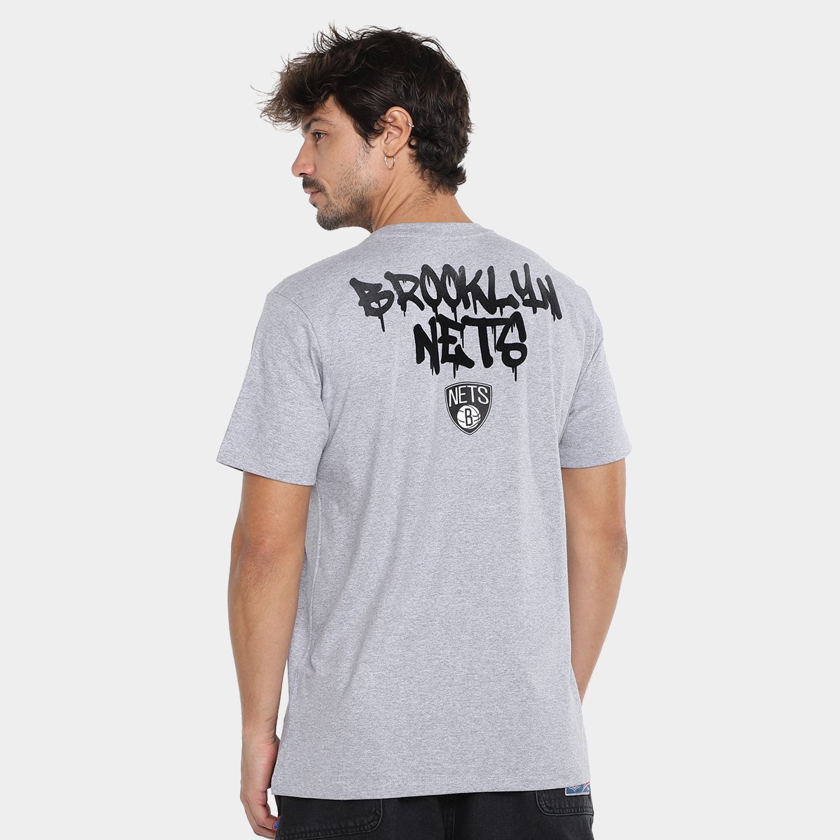 Camiseta NBA Brooklyn Nets Spray Color Masculina - Tam: M - 1