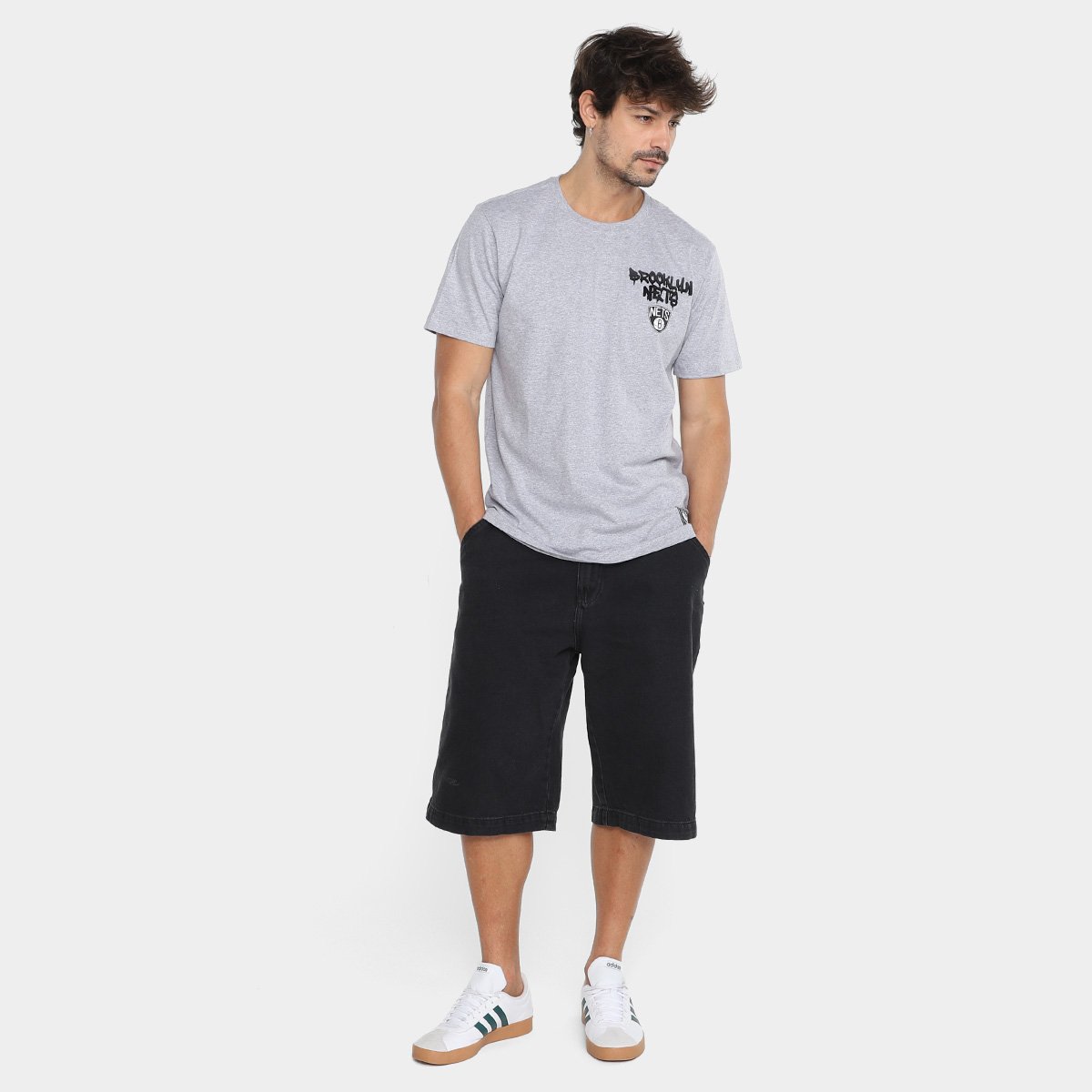 Camiseta NBA Brooklyn Nets Spray Color Masculina - Tam: M - 4