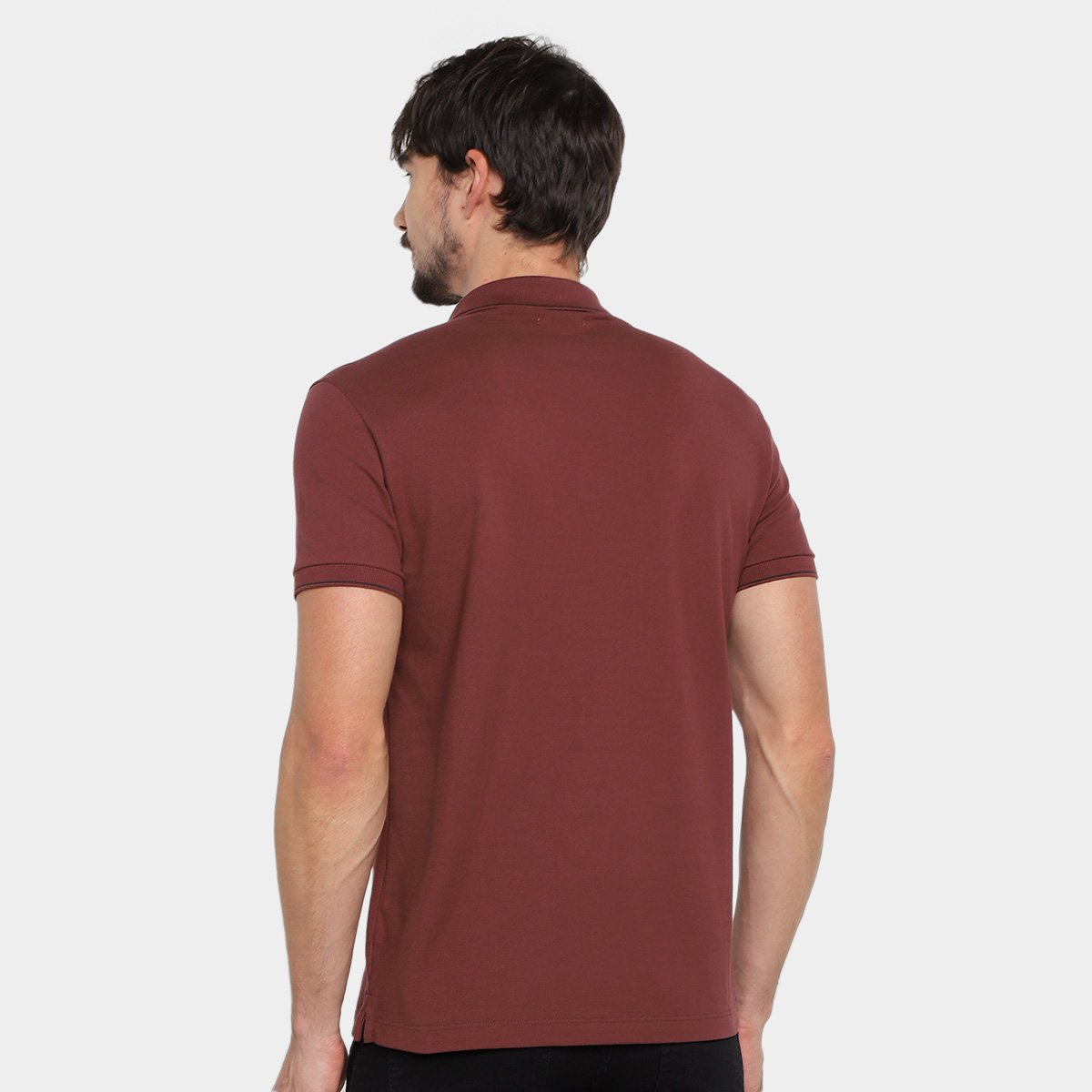 Camisa Polo Calvin Klein Slim Básica Friso Masculina - Tam: M - 1