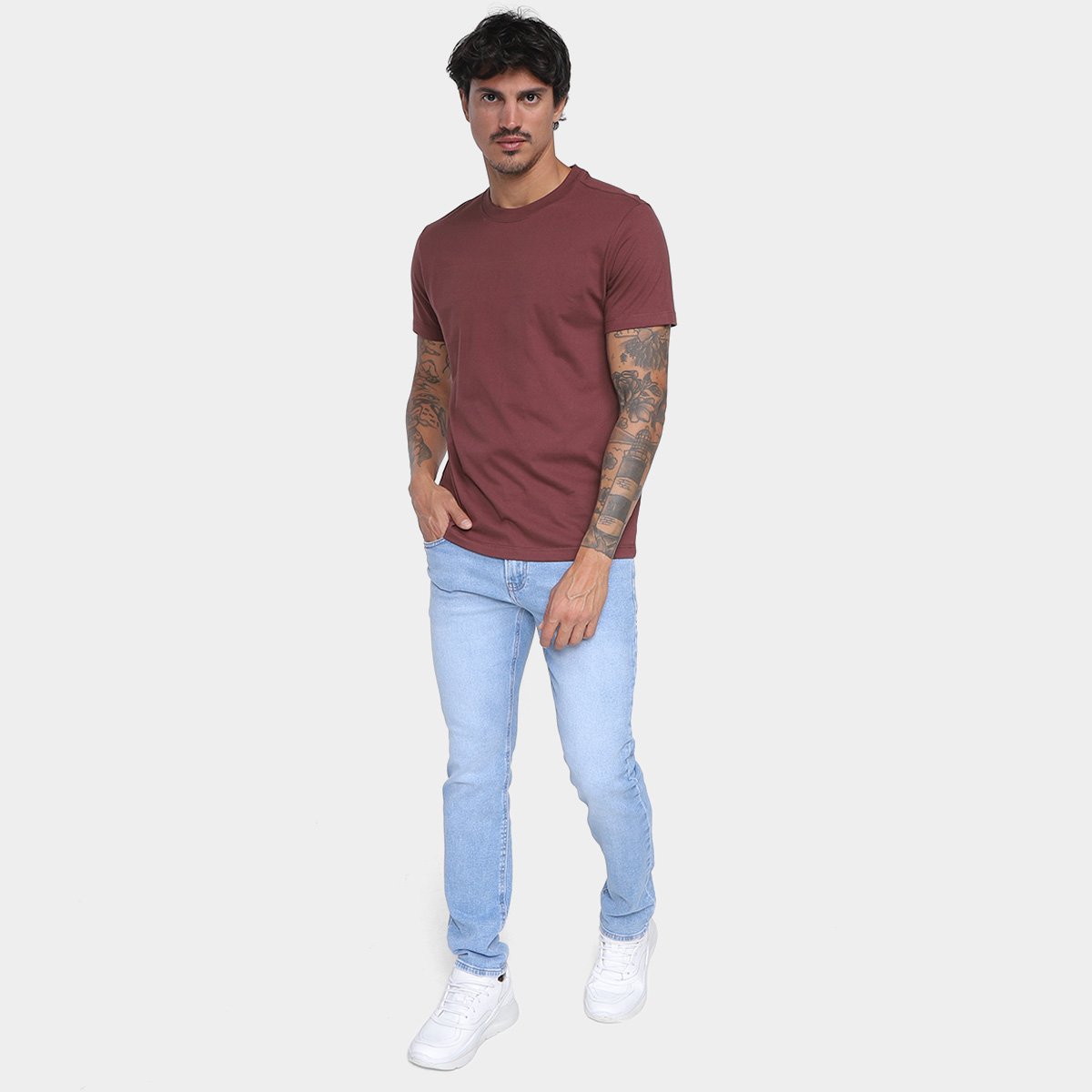 Camiseta Calvin klein Embossing Masculina - Tam: M - 3