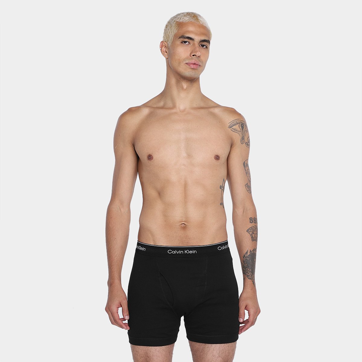 Kit Cueca Boxer Calvin Klein Brief Masculina -  3 Peças - Tam: P - 1