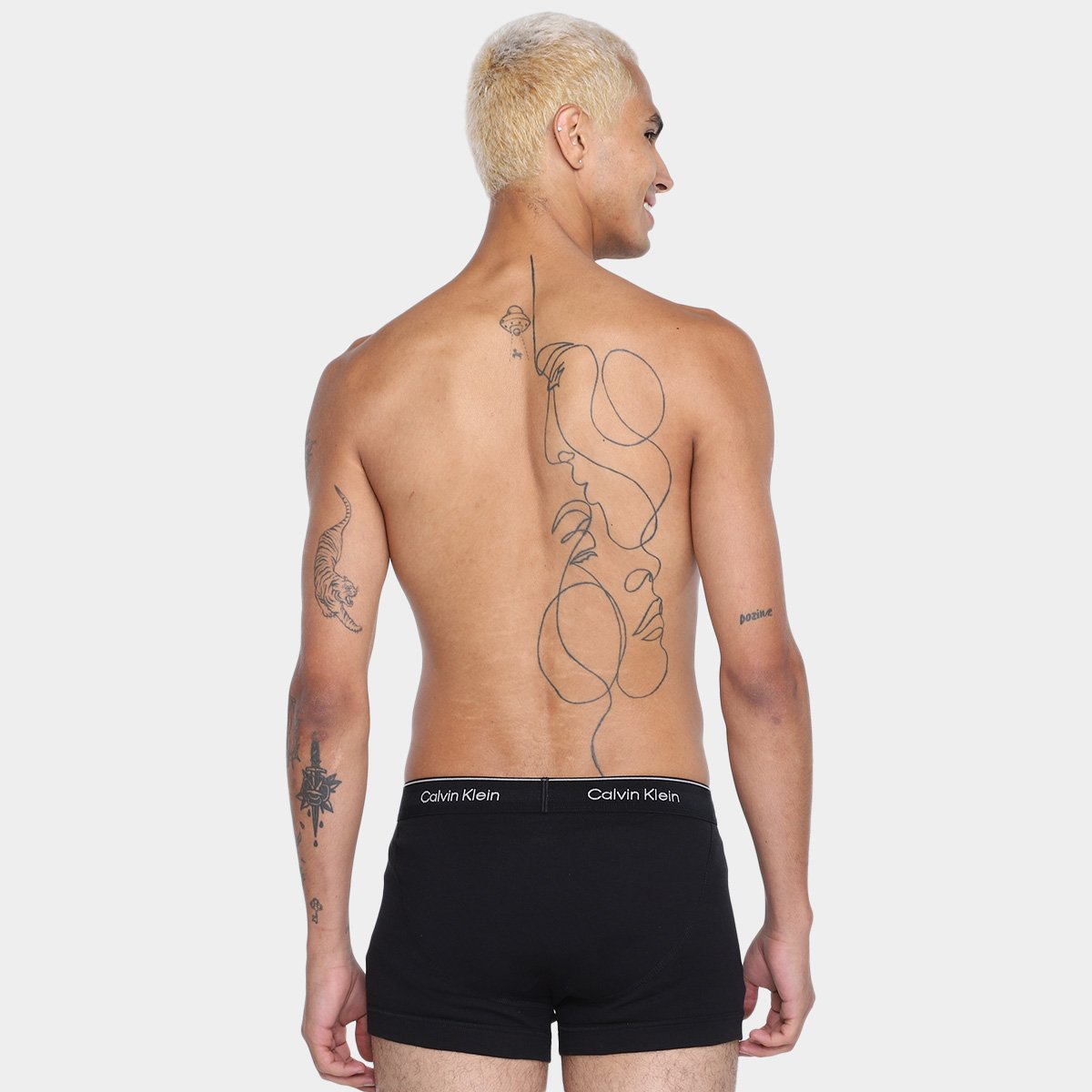 Kit Cueca Boxe Calvin Klein Trunk Masculina -  3 Peças - Tam: M - 2