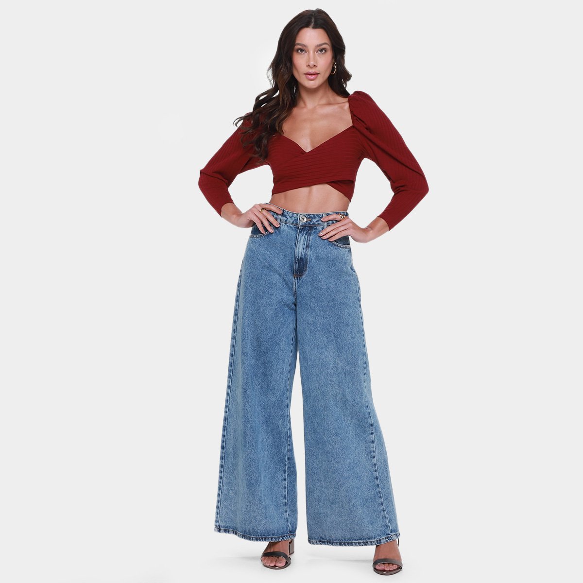 Cropped Colcci Canelada Manga Longa Bufante Feminino - Tam: M - 3