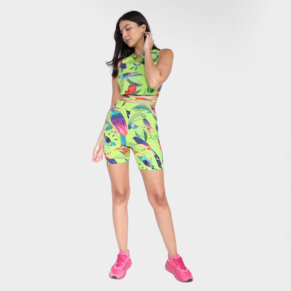 Shorts Ciclista Colcci Estampado Feminino - Tam: P - 1