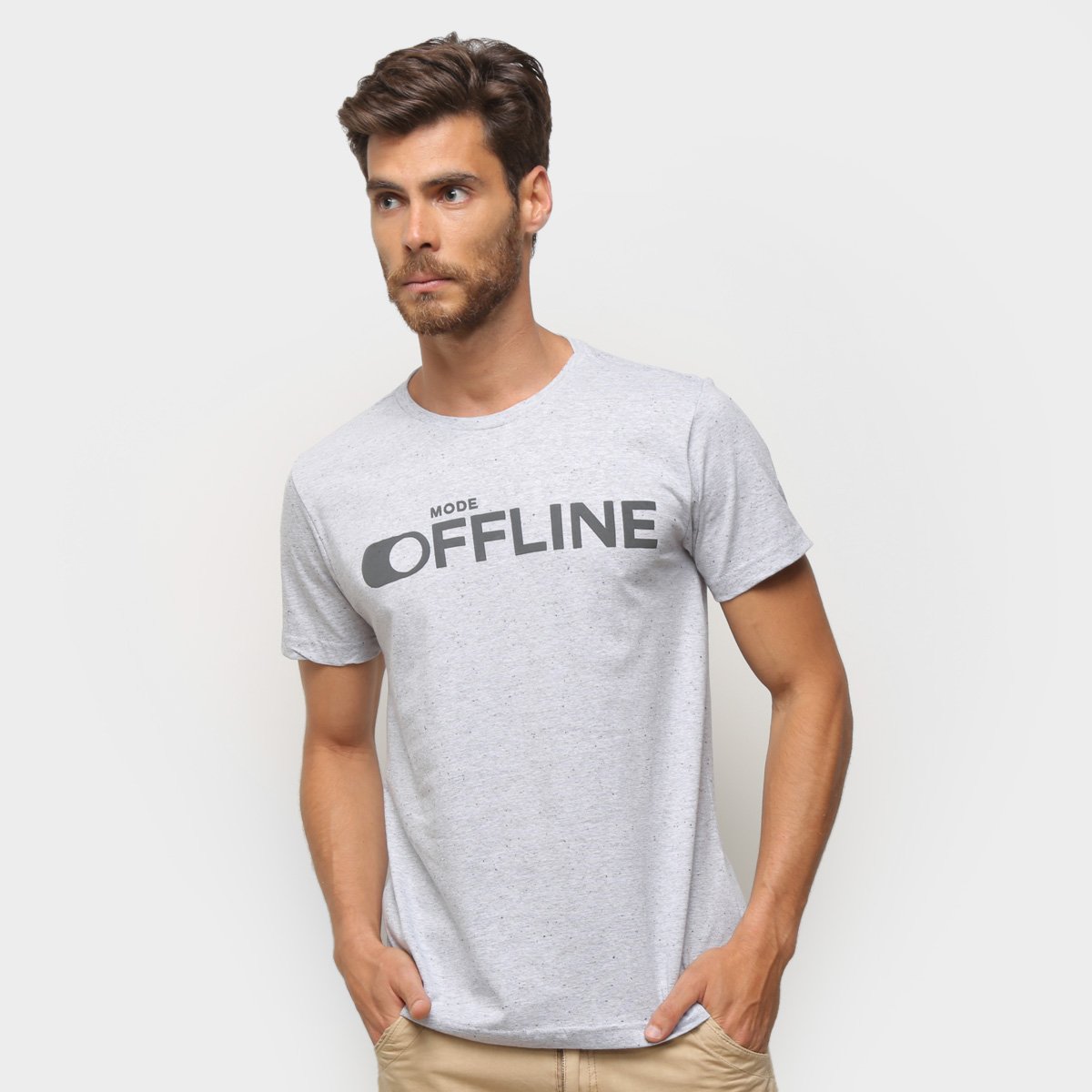 Camiseta Three Hands Básica Mode Offline Masculina