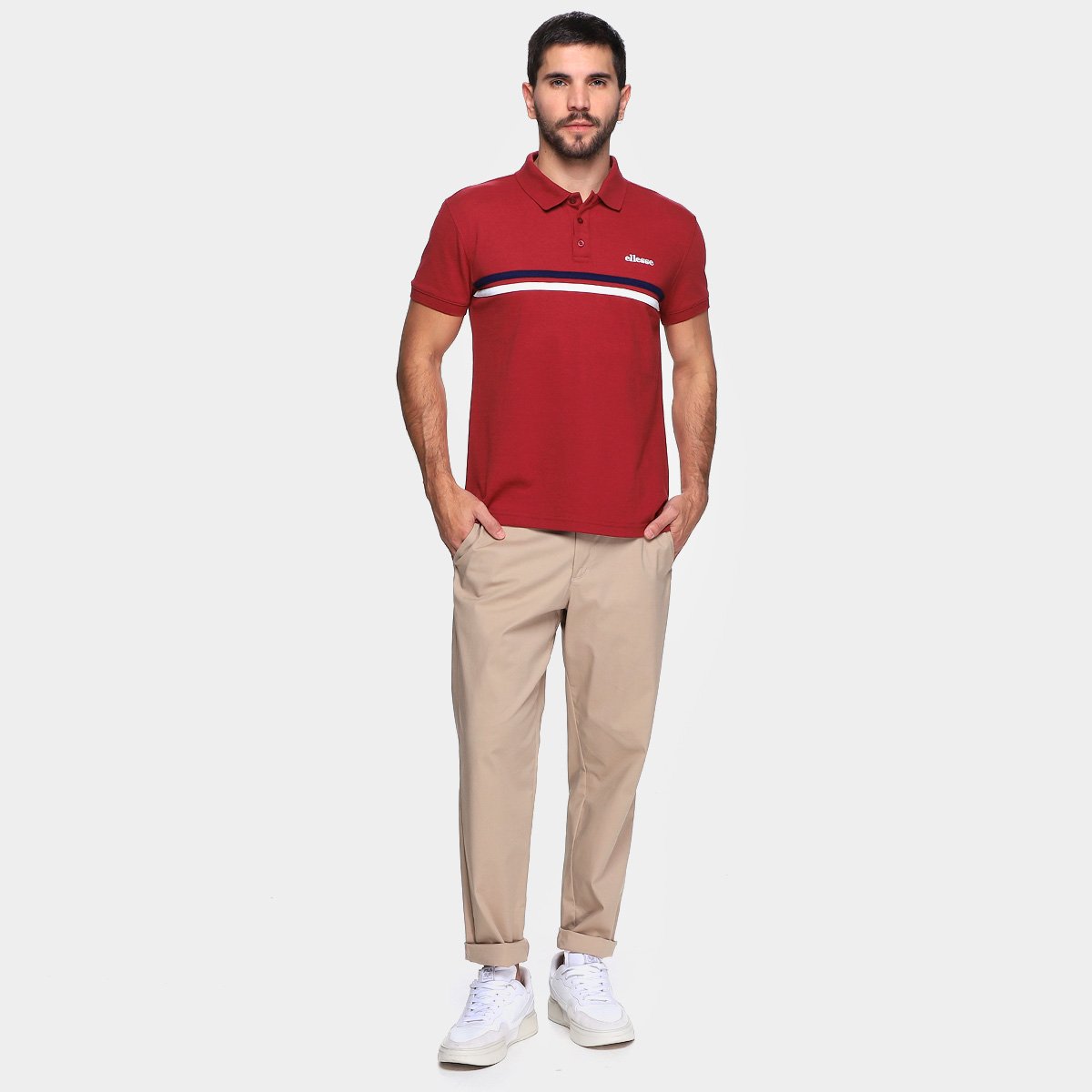 Camisa Polo Ellesse Recorte Masculino - Tam: P - 3