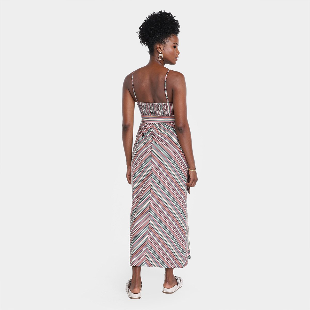 Vestido Farm Alcinhas Listra Pipa - Tam: GG - 1