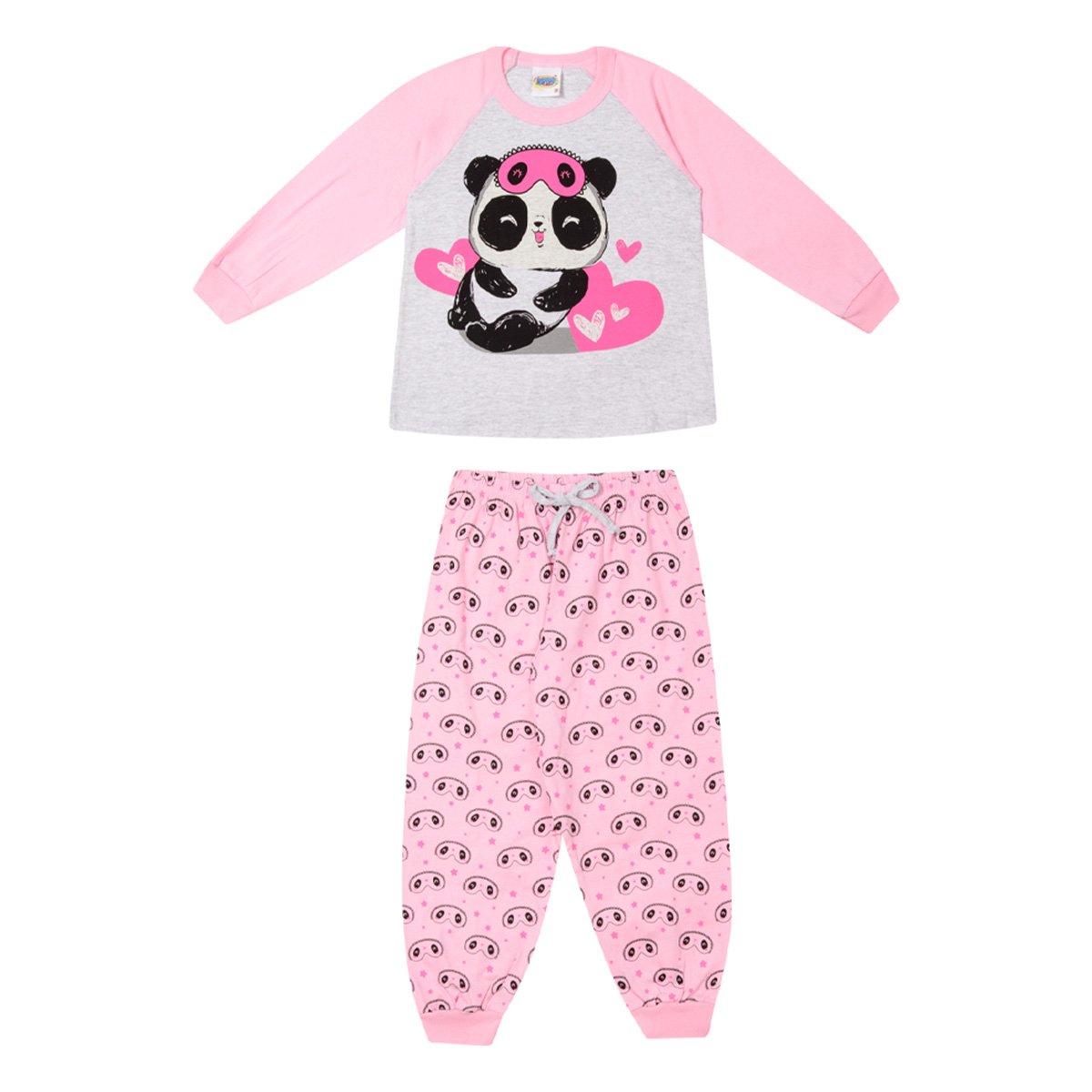 Pijama Bebê Longo Duzizo Pandinha Brilha no Escuro