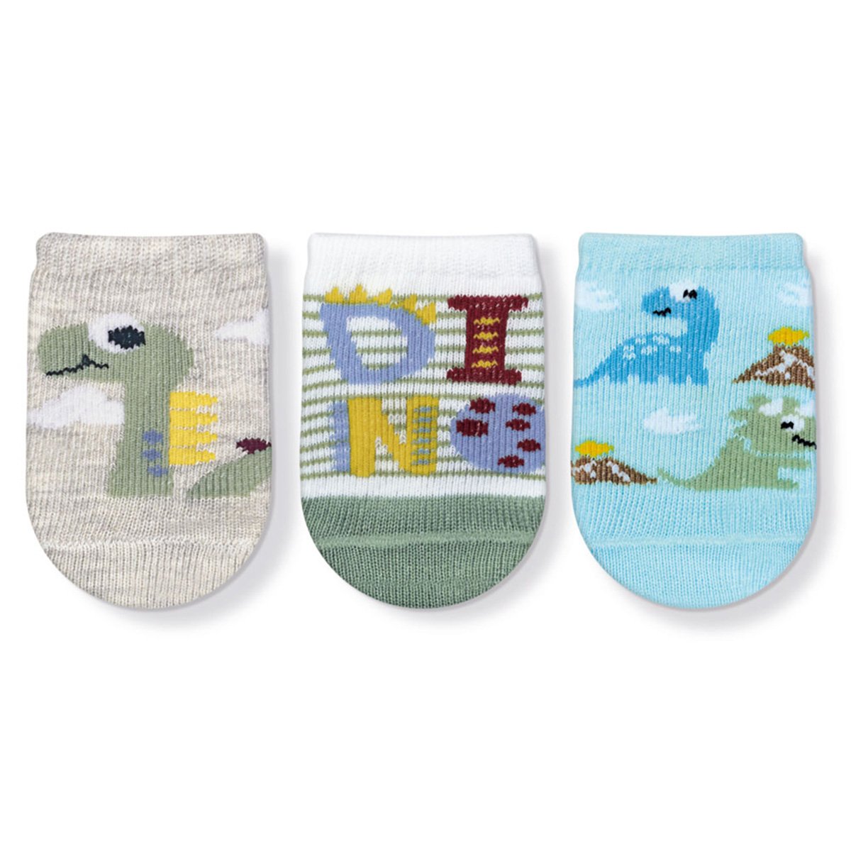 Kit Meia Bebê Cia Da Meia Cano Curto Estampadas Com 3 Pares Masculina
