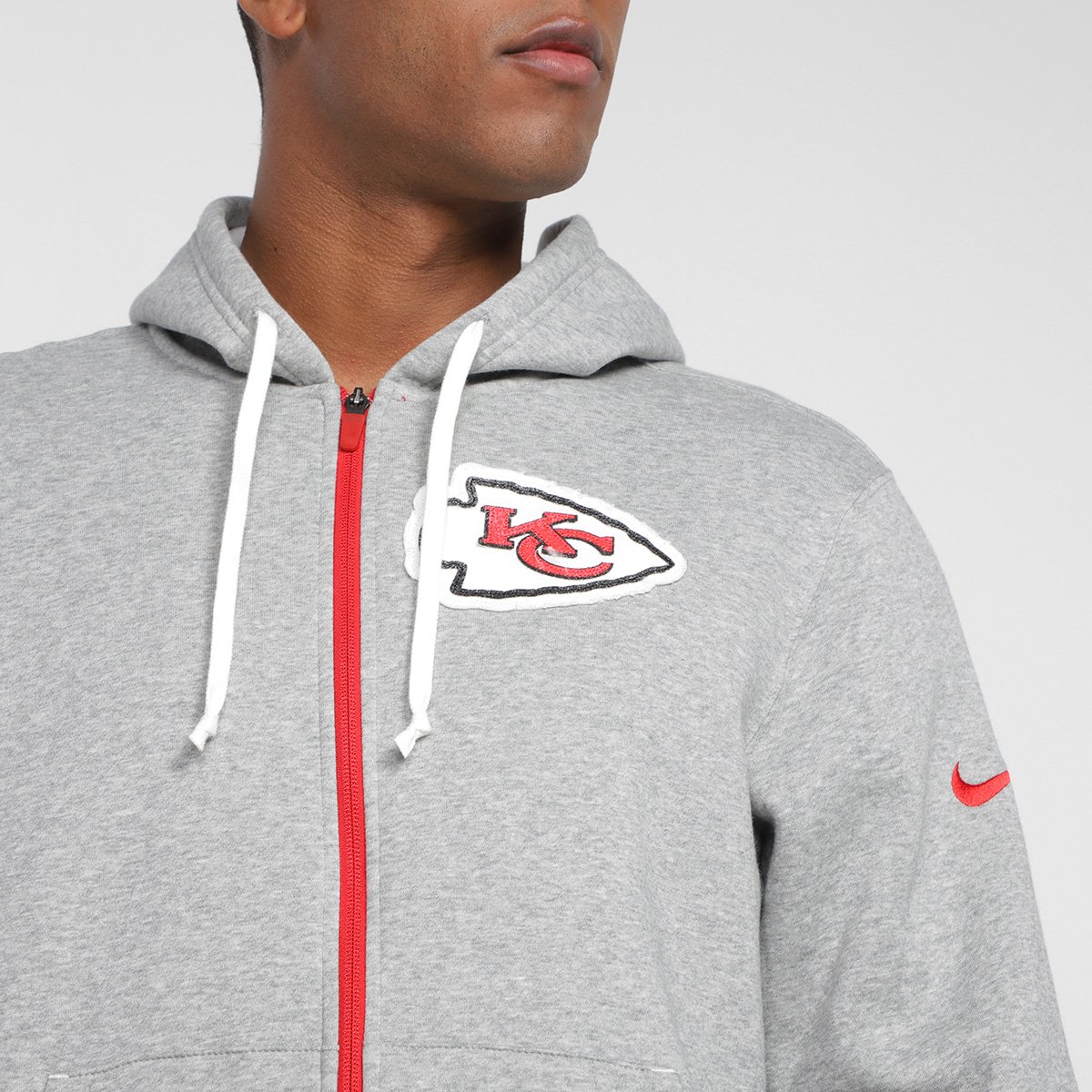 Blusa Moletom Nike NFL Kansas City Chiefs Fz Historic Lifestyle com Capuz Masculino - Tam: P - 2