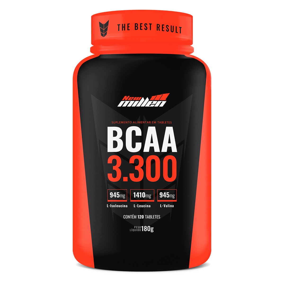 Bcaa Tabletes 3.300 Mg New Millen - 120 Tab