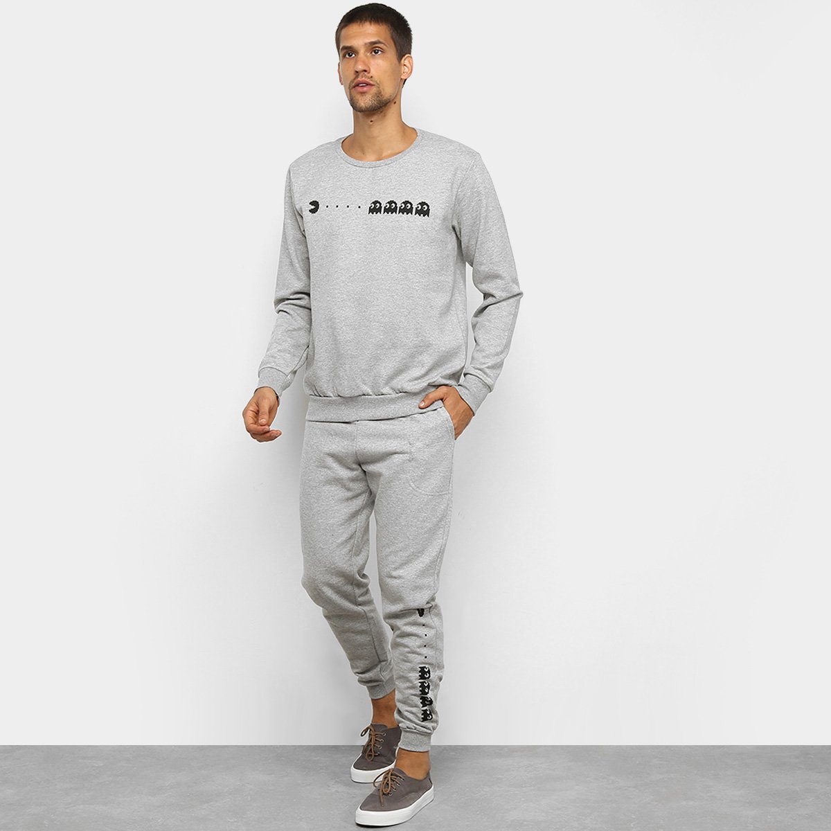 Agasalho Moletom Pacman Blusa e Calça Jogger Masculino