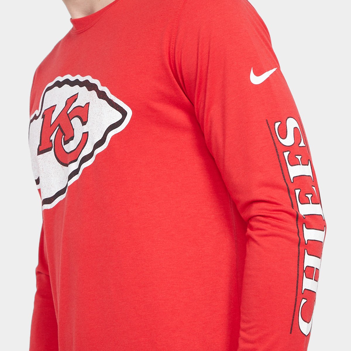 Camiseta Nike NFL Kansas City Chiefs Fashion Manga Longa Masculina - Tam: P - 2
