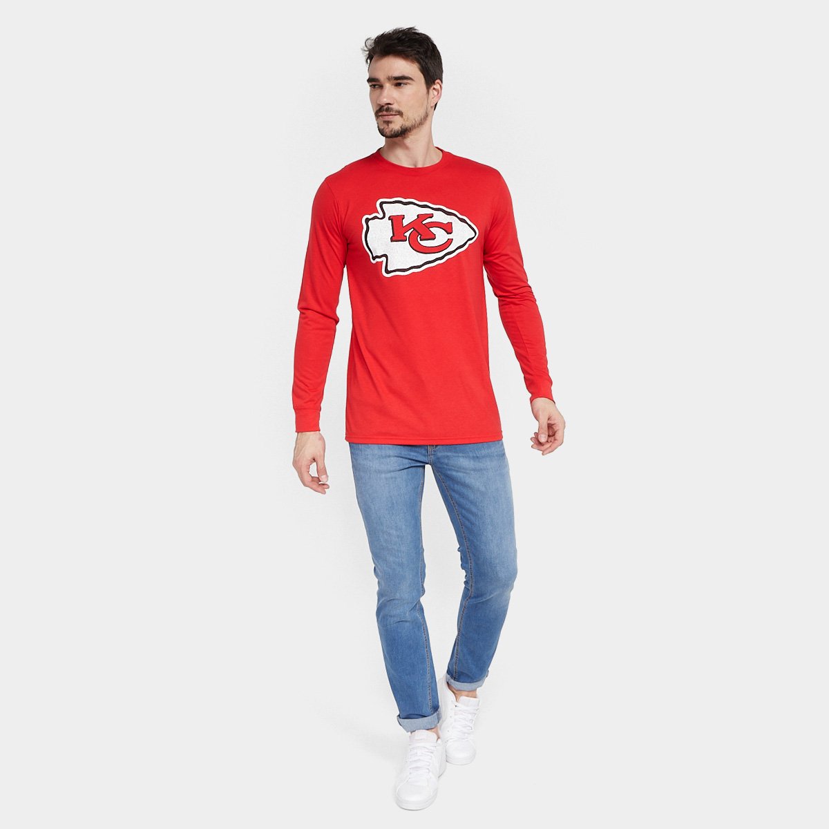 Camiseta Nike NFL Kansas City Chiefs Fashion Manga Longa Masculina - Tam: P - 3