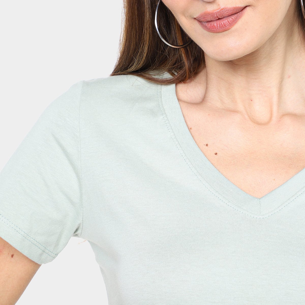 Blusa Hering Básica Gola V Feminina - Tam: G - 2