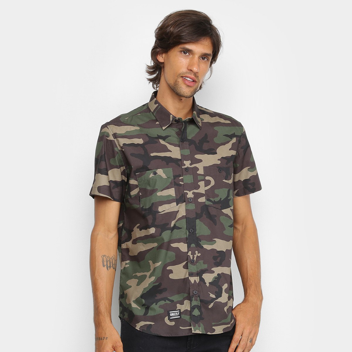 Camisa Grizzly Infantry Woven Masculina
