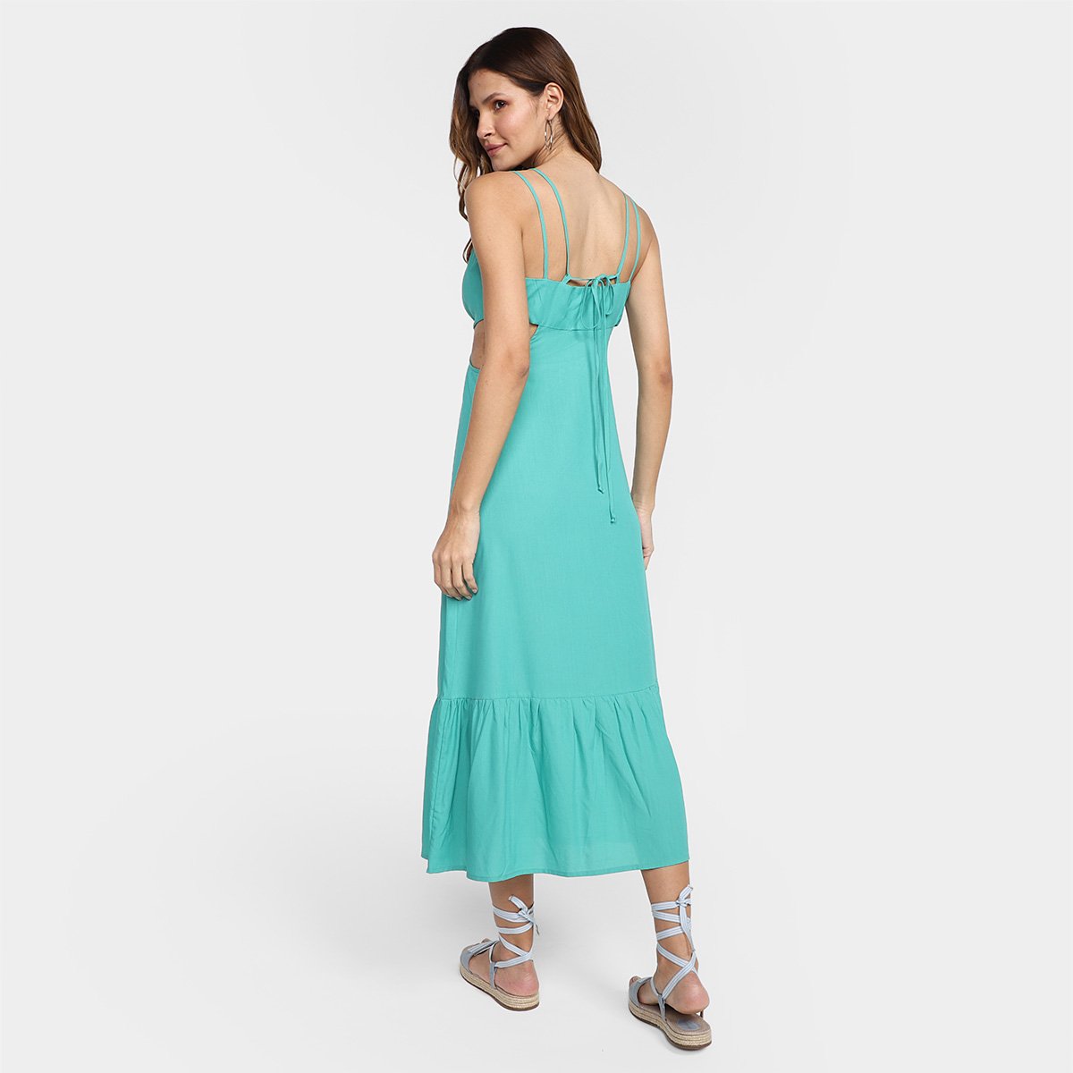 Vestido Mercatto Midi Recorte Frontal Decote V - Tam: M - 1