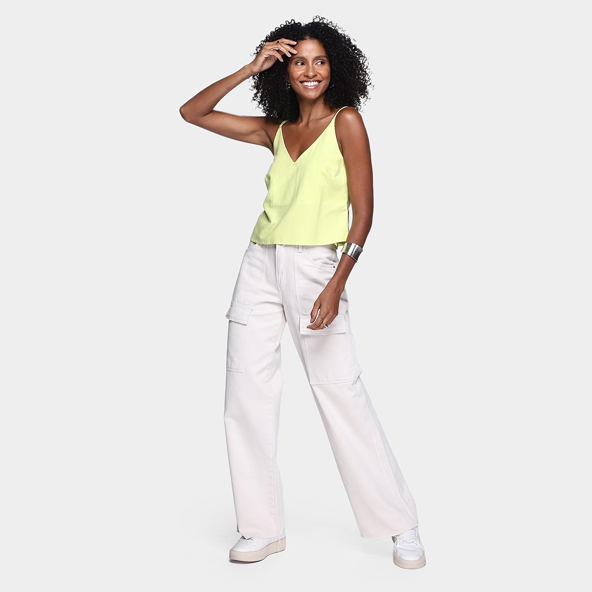 Regata All's Decote V Genebra Feminina - Tam: P - 3