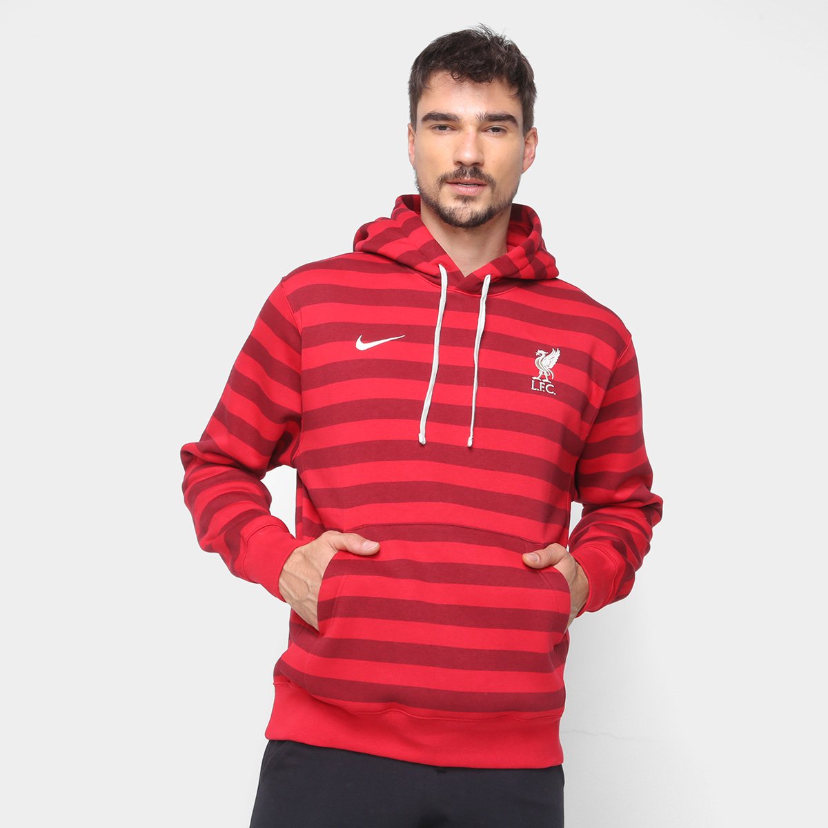 Moletom Liverpool Nike Pullover Canguru Masculino