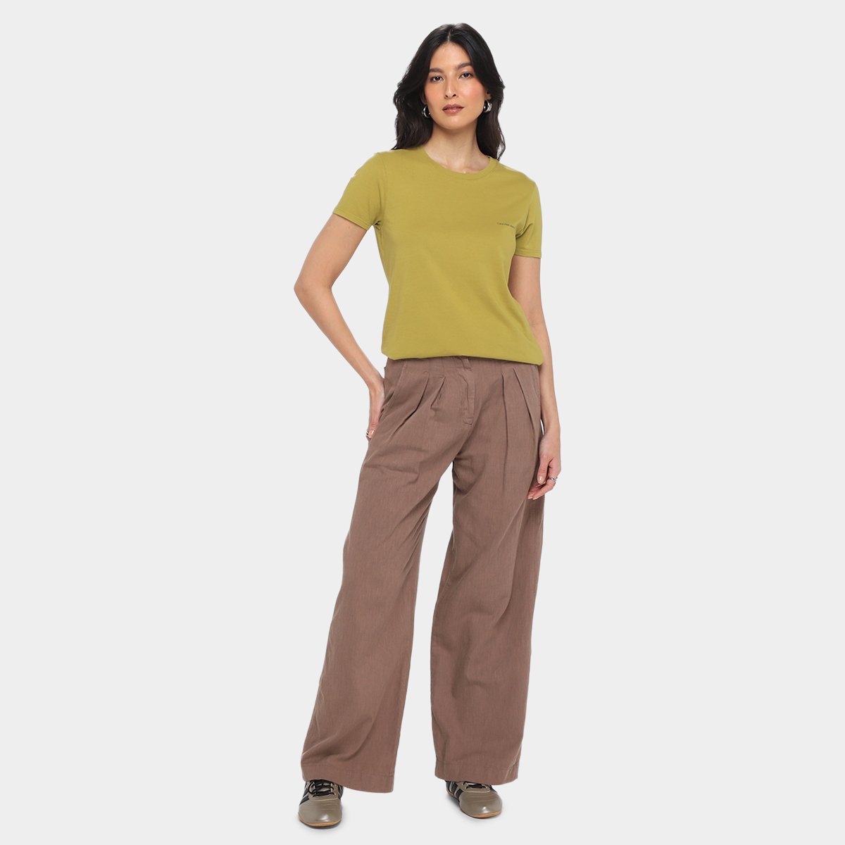 Camiseta Calvin Klein Básica Feminina - Tam: P - 3