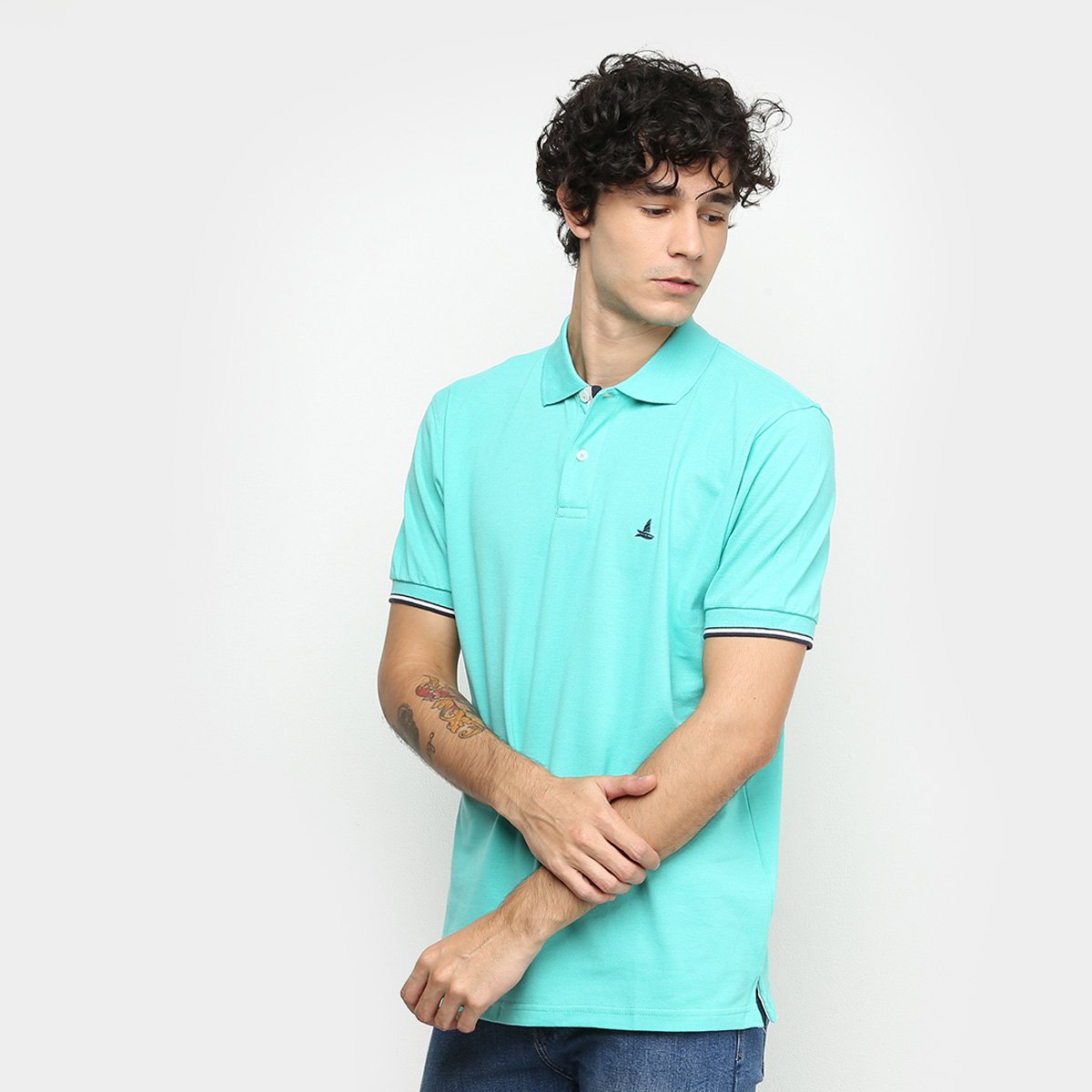 Camisa Polo Lucky Sailing Frisos Masculina