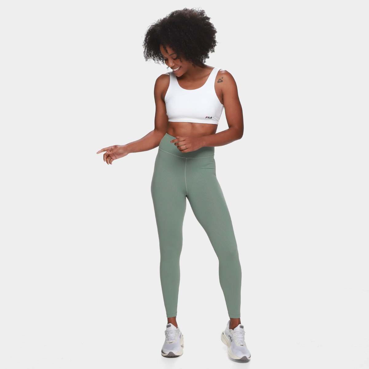 Calça Legging Fila Life Ribbed Feminina - Tam: M - 3