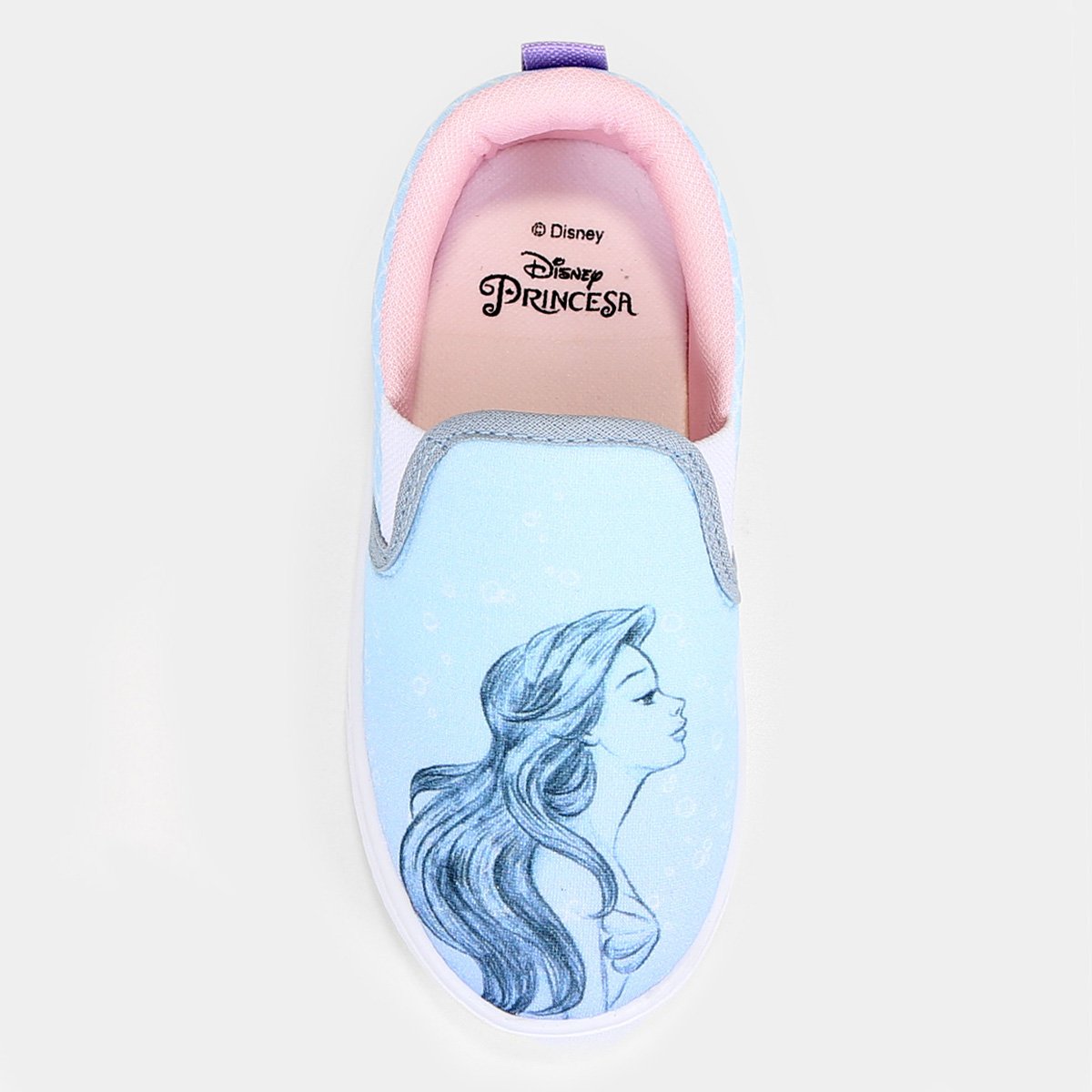 Slip On Bebê Disney Princesa Ariel Menina - Tam: 24 - 2