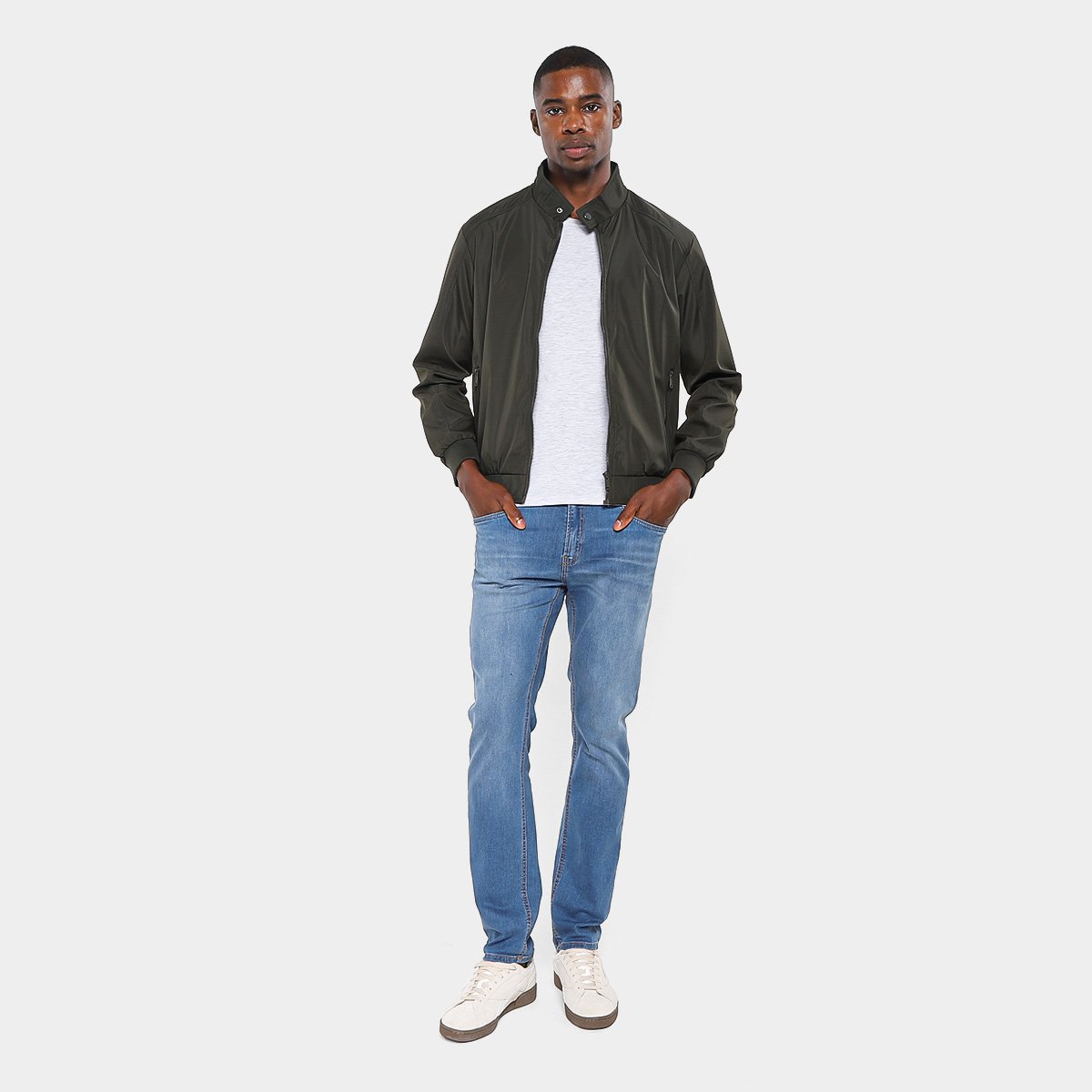 Jaqueta Sarja Broken Rules Gola Alta Masculina - Tam: M - 3