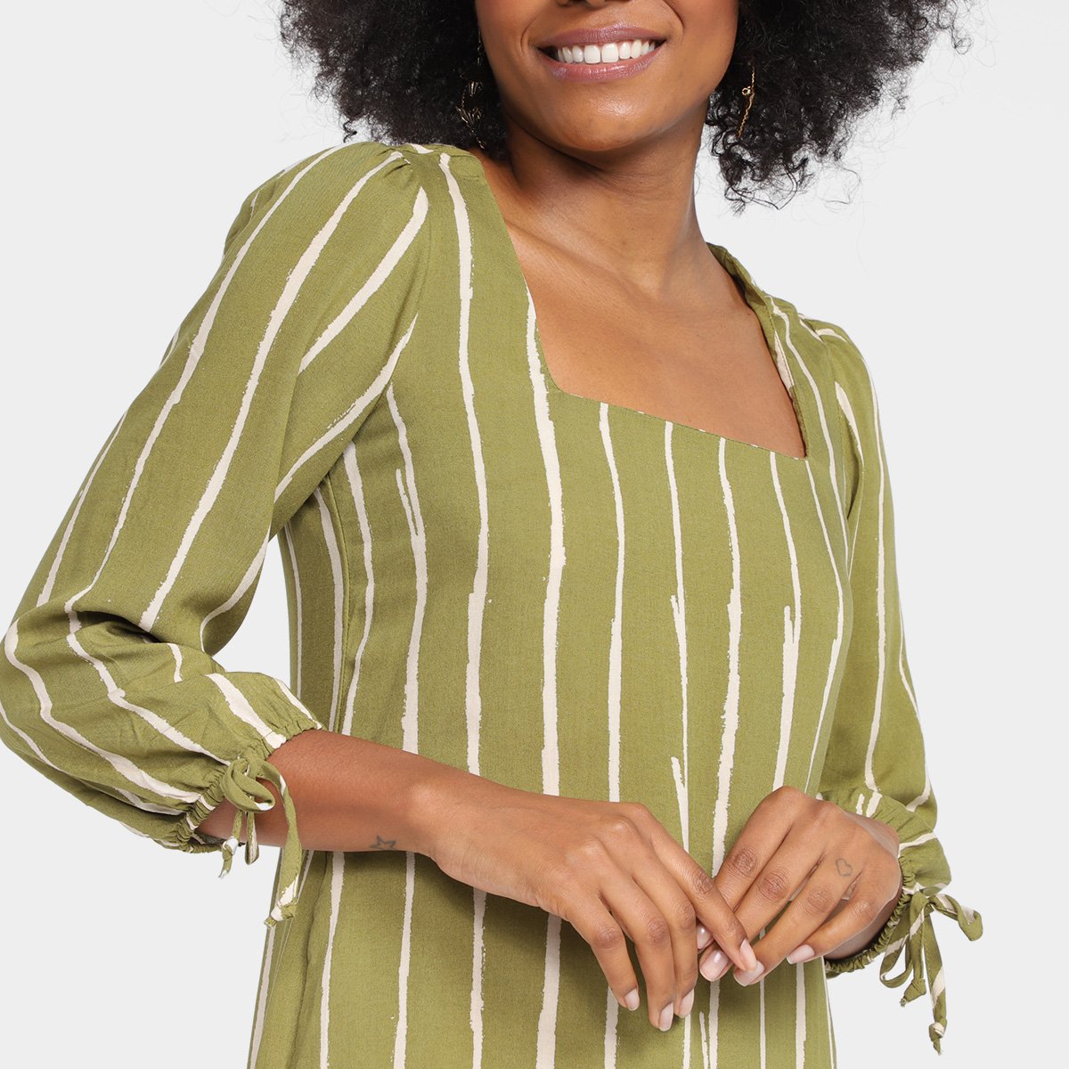 Vestido Curto The Style Box Manga Longa Babados - Tam: 40 - 2