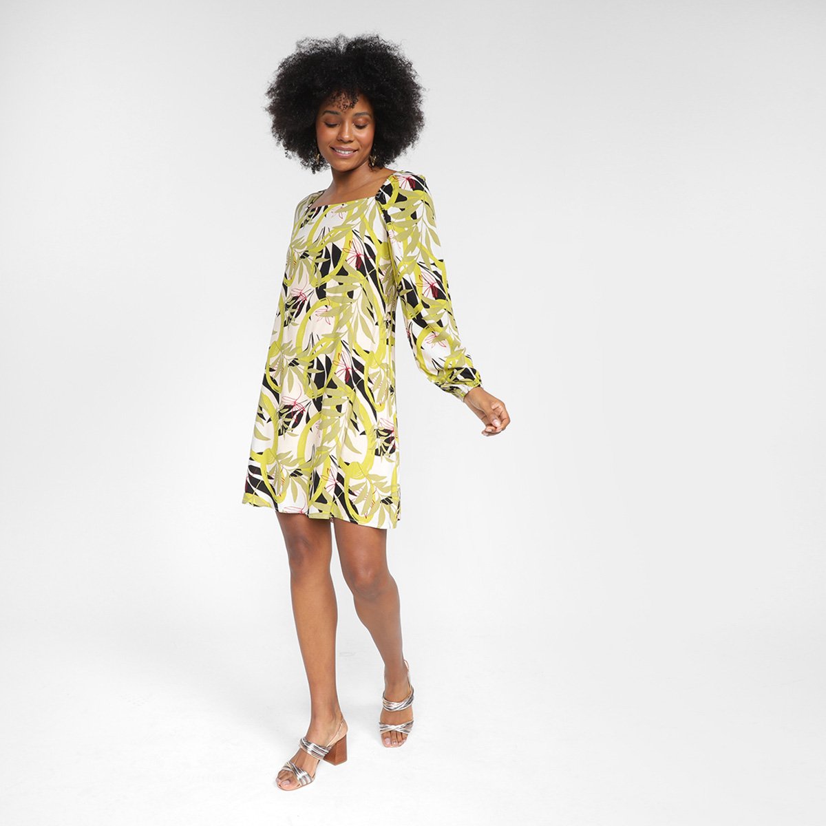 Vestido Curto The Style Box Manga Longa Lastex - Tam: 40 - 3