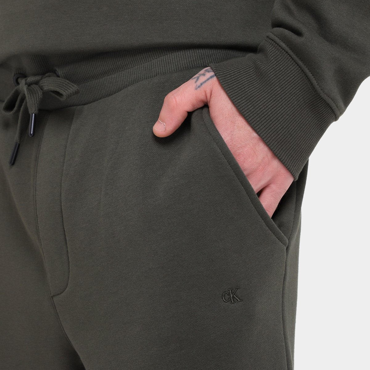 Calça Moletom Calvin Klein Bordado Masculina - Tam: P - 2