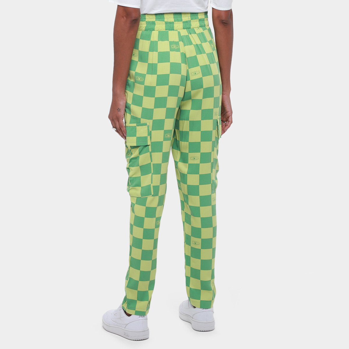 Calça Colcci Jacquard Xadrez Feminina - Tam: 40 - 1