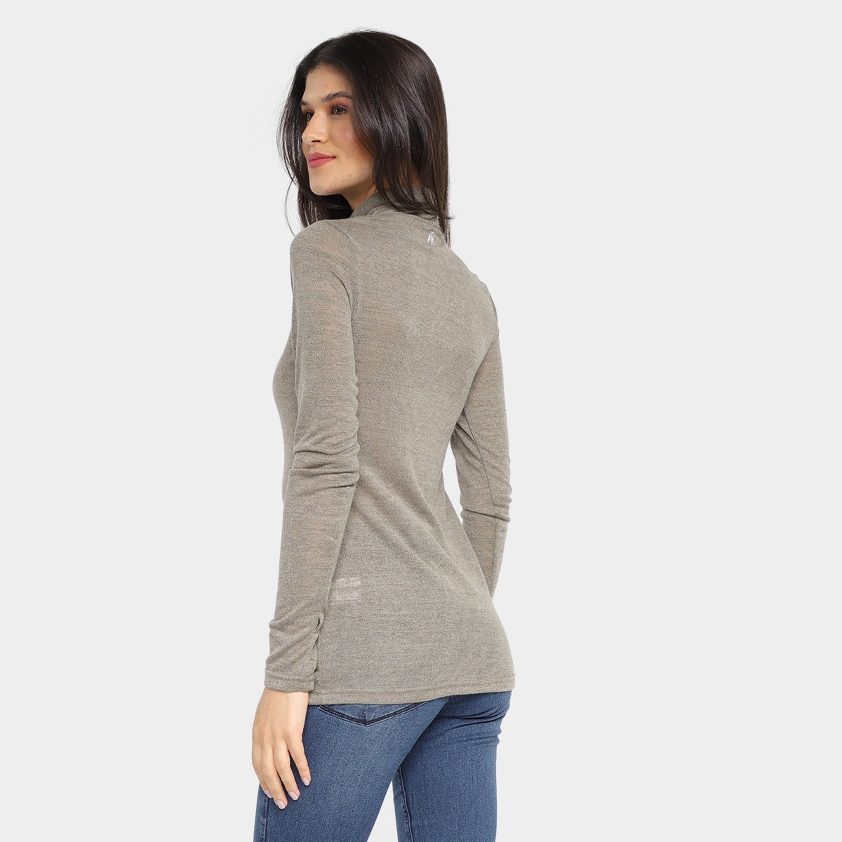 Blusa Cacharrel Animale Jeans Gola Alta Flamê Feminina - Tam: G - 1