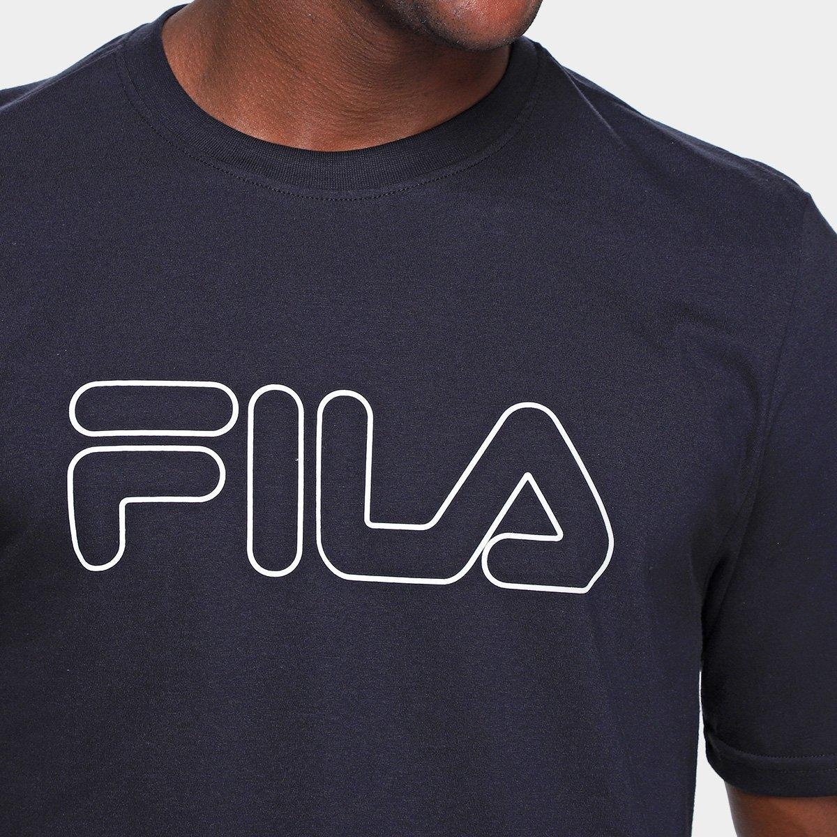Camiseta Fila Letter Outline Masculina - Tam: P - 2