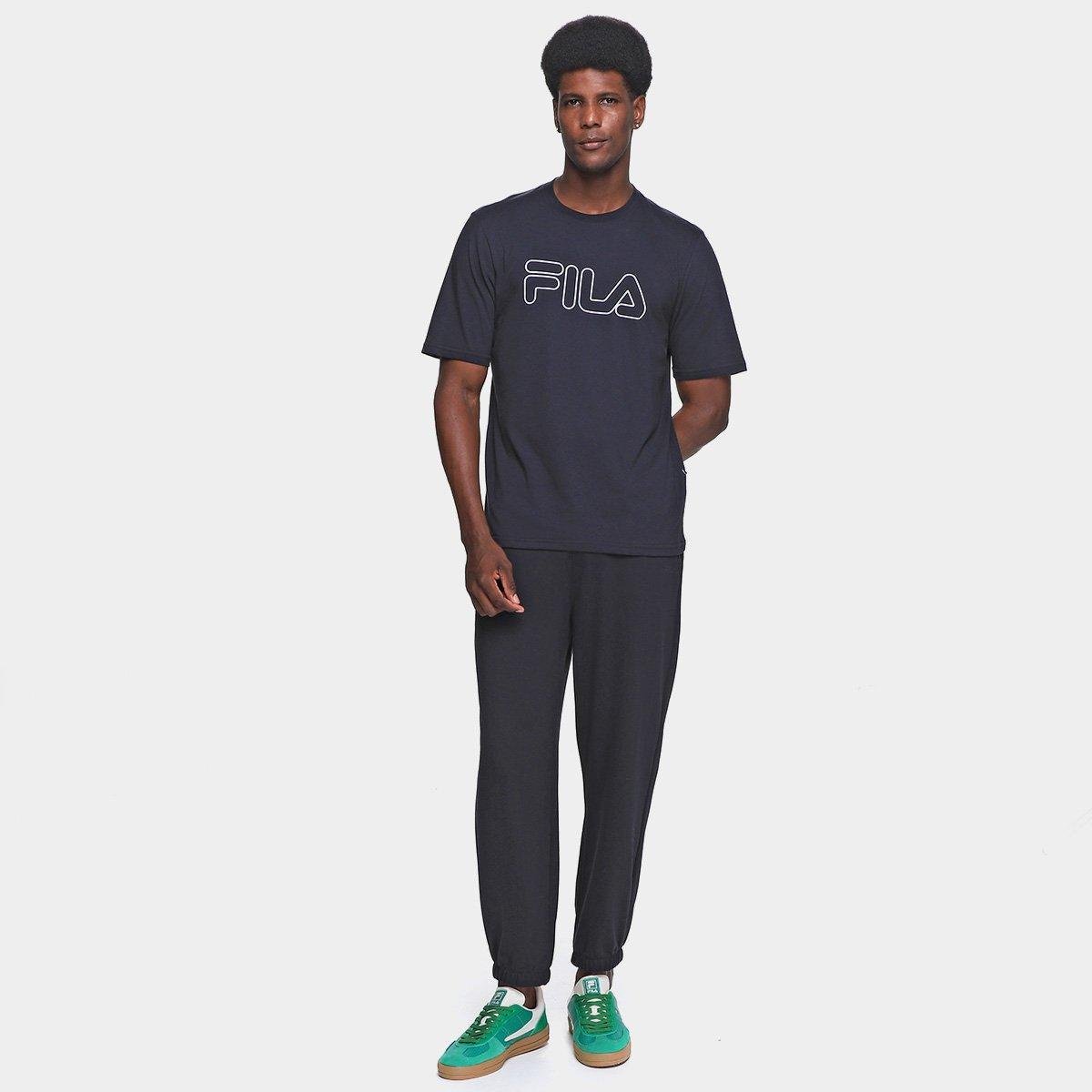 Camiseta Fila Letter Outline Masculina - Tam: P - 3
