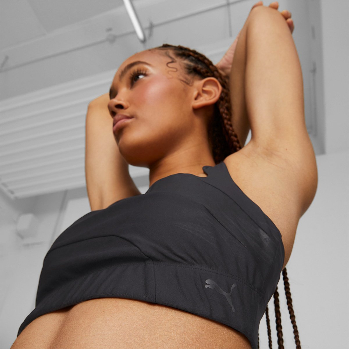 Top Puma Mid Impact Safari Glam Bra Feminino - Tam: EP - 3