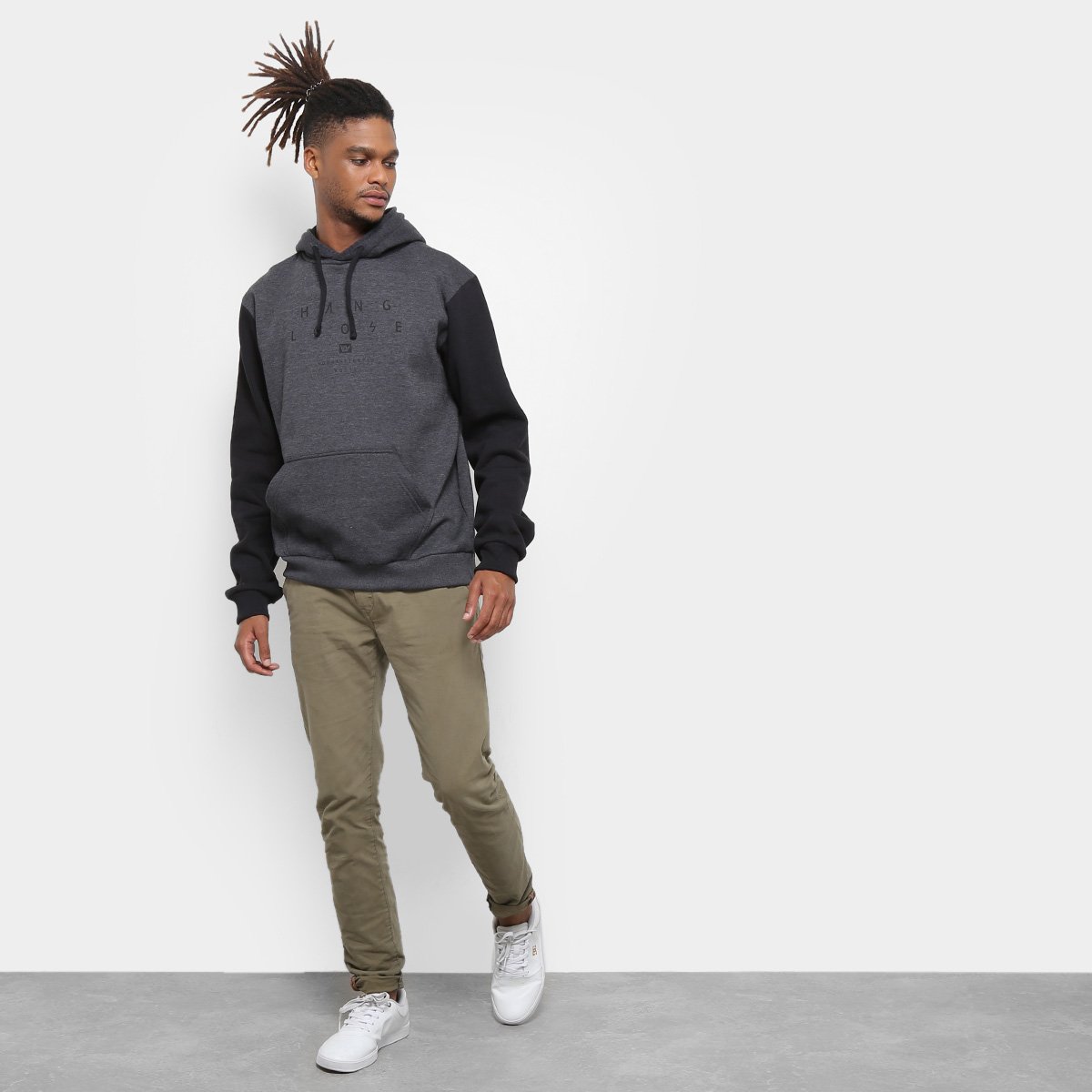 Moletom Hang Loose Sleeves Canguru Masculino - Tam: G - 2