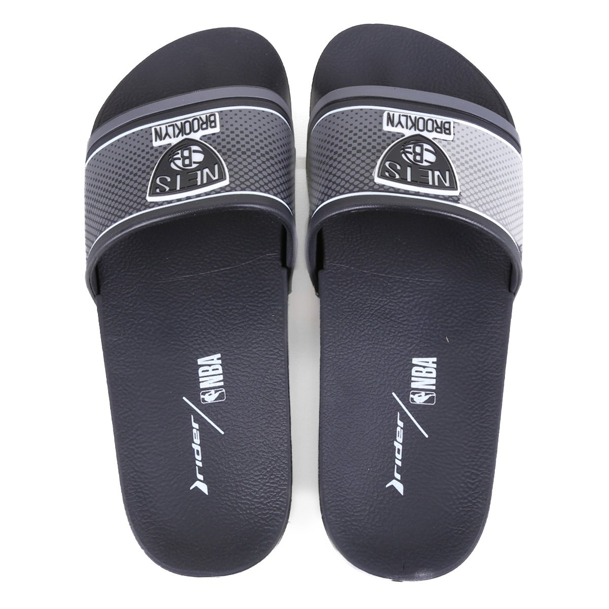 Chinelo Slide NBA Brooklyn Nets Rider Full 86 Masculino