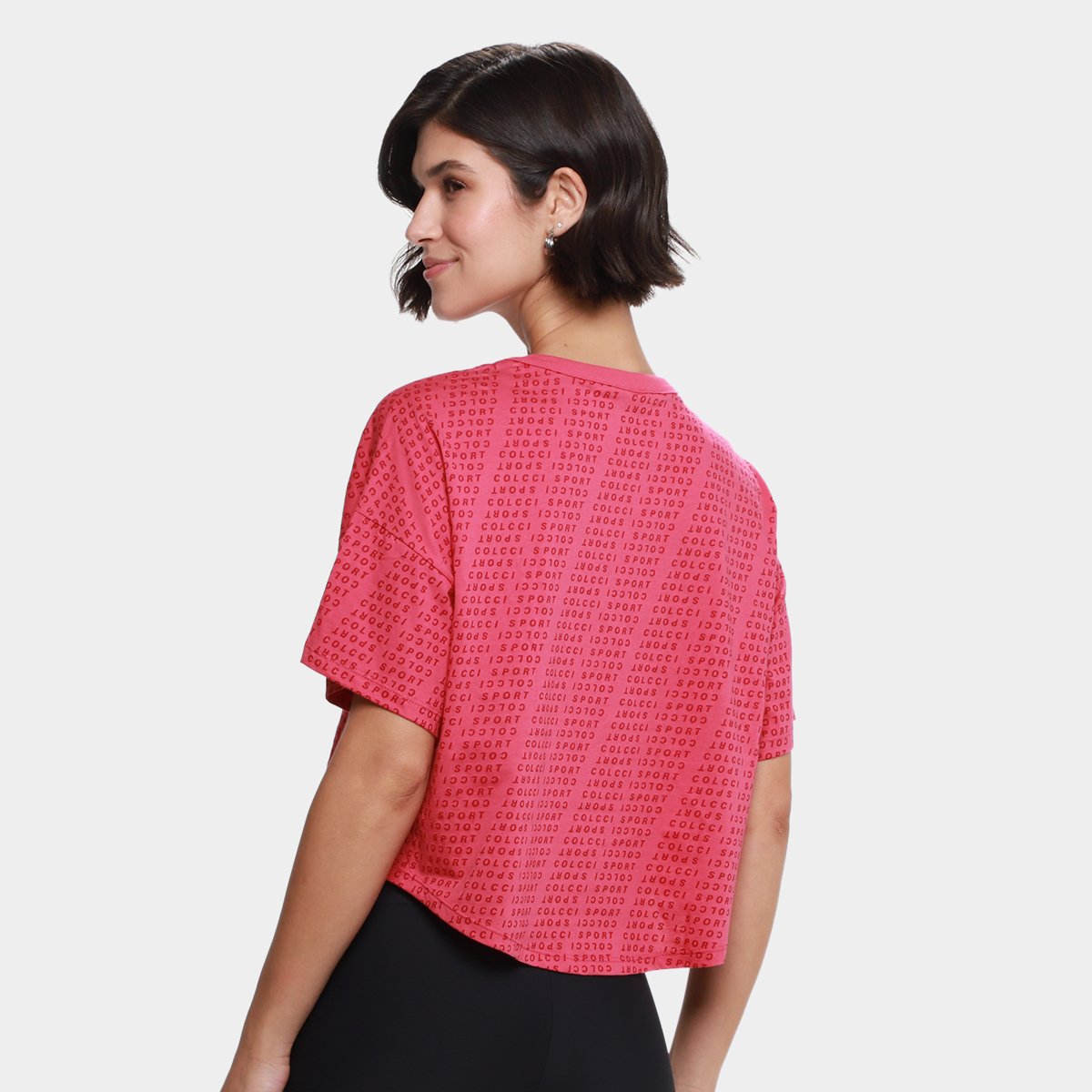 Camiseta Colcci Sport Cropped Monograma Feminina - Tam: P - 1