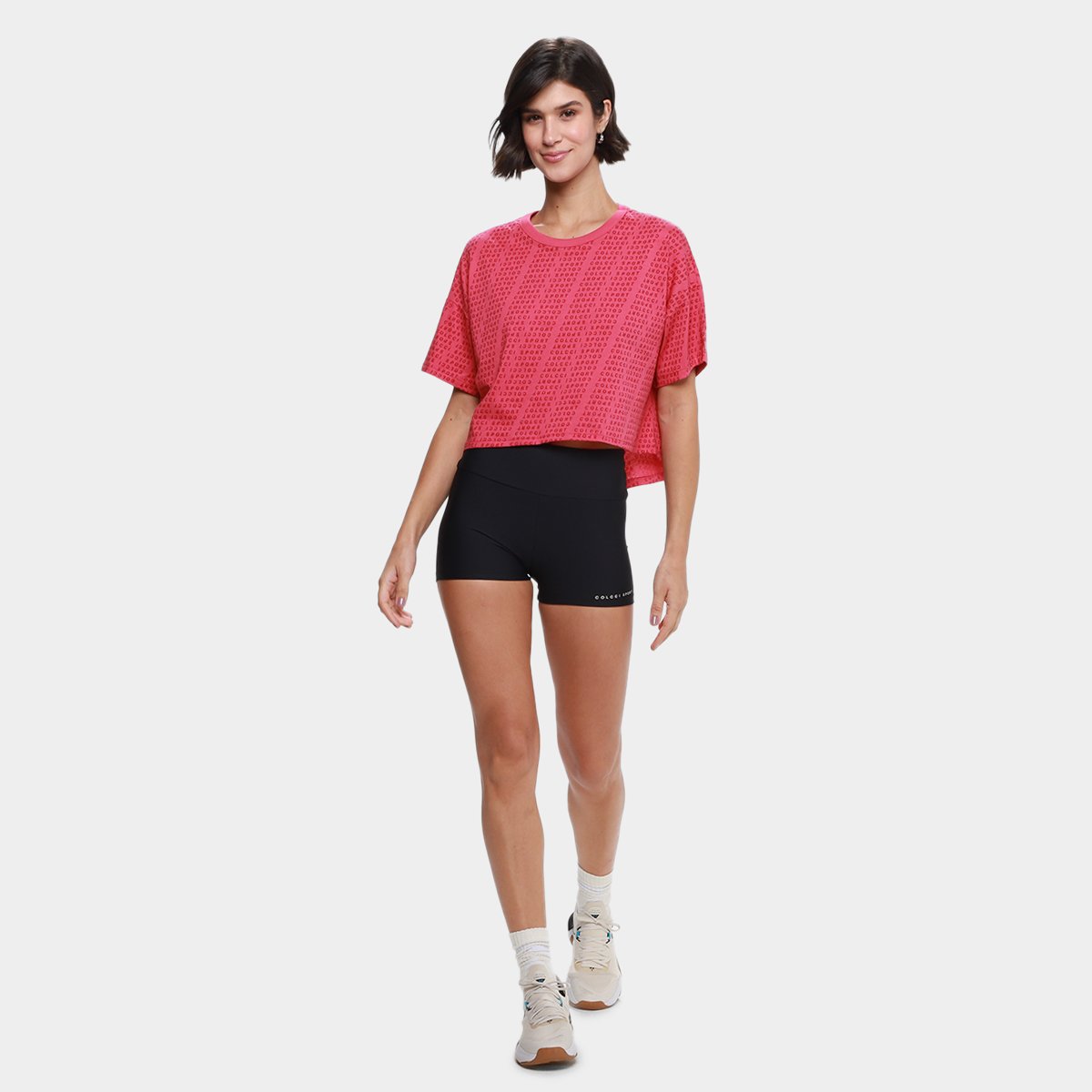 Camiseta Colcci Sport Cropped Monograma Feminina - Tam: P - 4