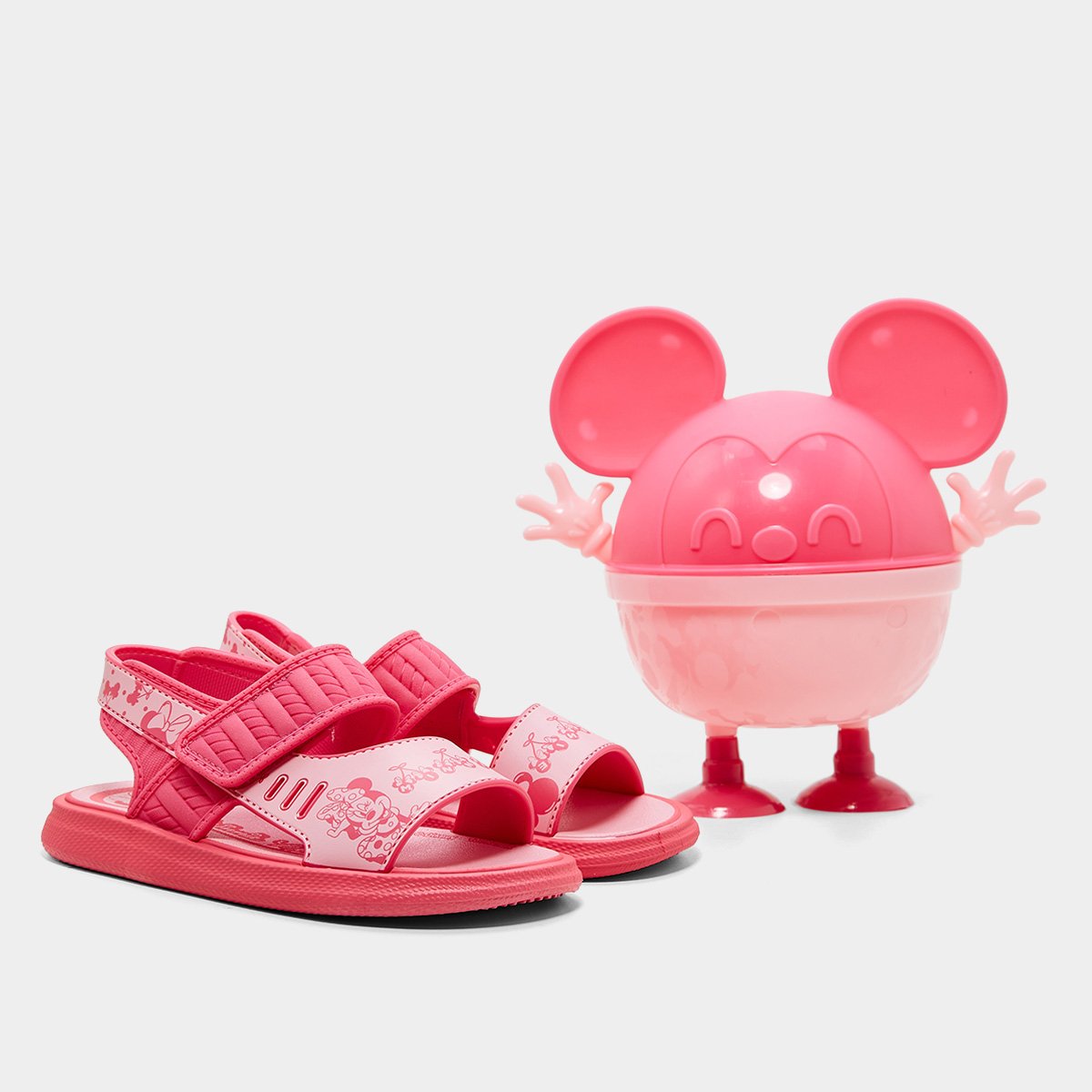 Kit Sandália Infantil Grendene + Lancheira Infantil Disney Menina - Tam: 26 - 1