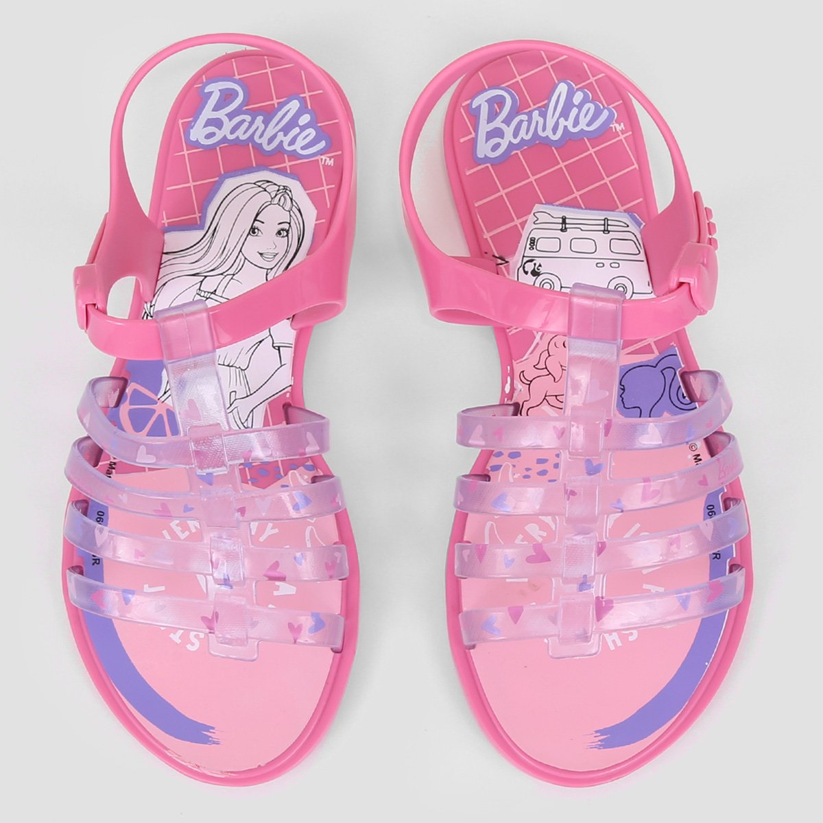Sandália Infantil Grendene Kids Barbie Ice Cream Flox Menina