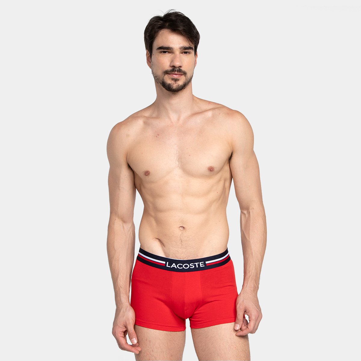 Kit Cueca Boxer Lacoste Trunk Masculina - 3 Peças - Tam: M - 1