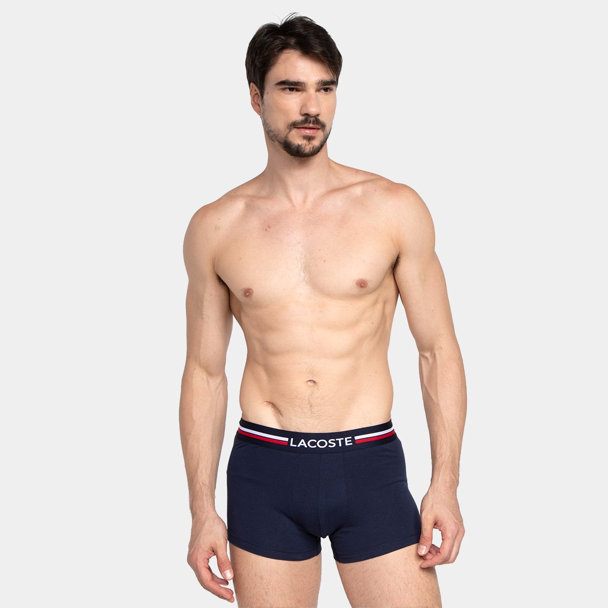 Kit Cueca Boxer Lacoste Trunk Masculina - 3 Peças - Tam: M - 3