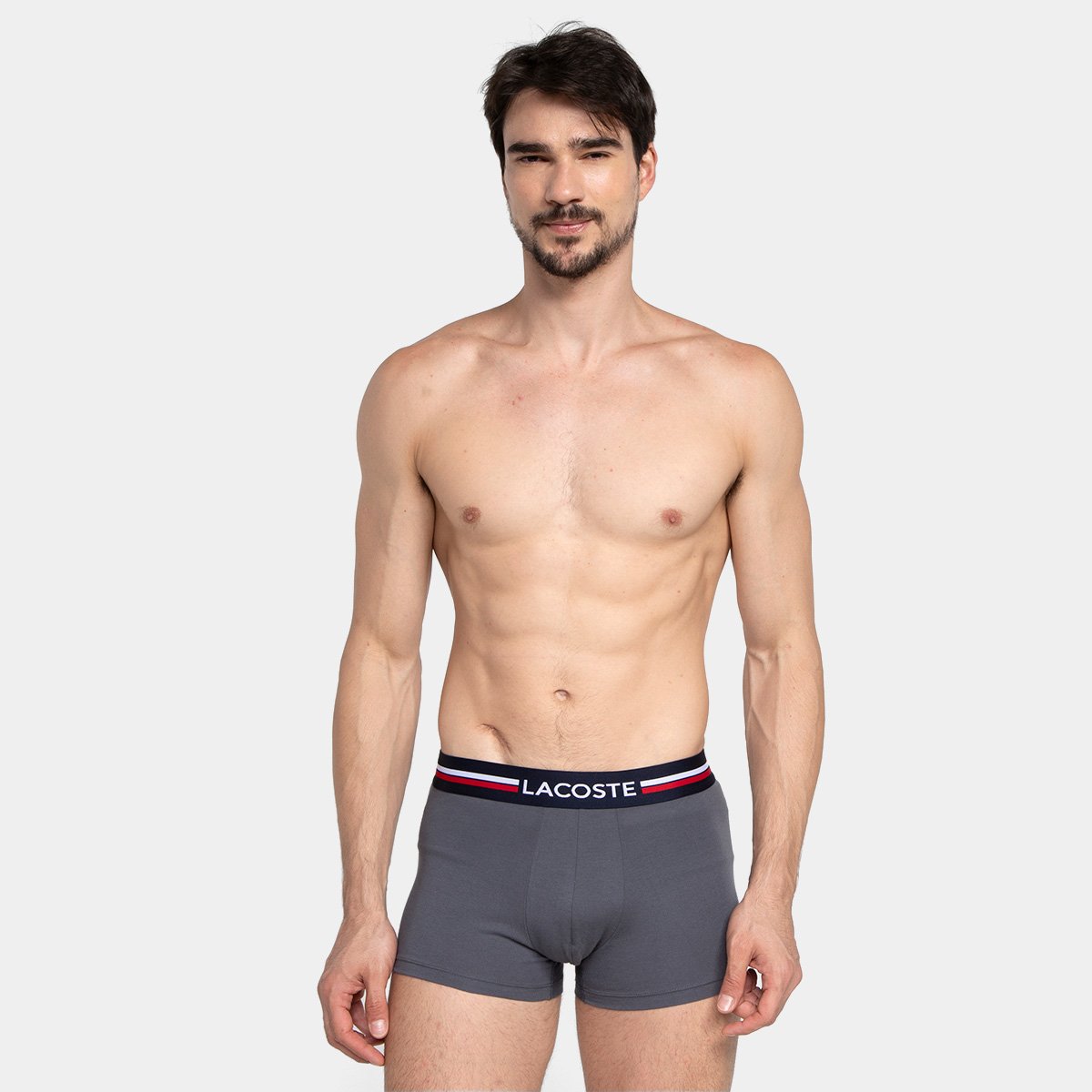 Kit Cueca Boxer Lacoste Trunk Masculina - 3 Peças - Tam: M - 4
