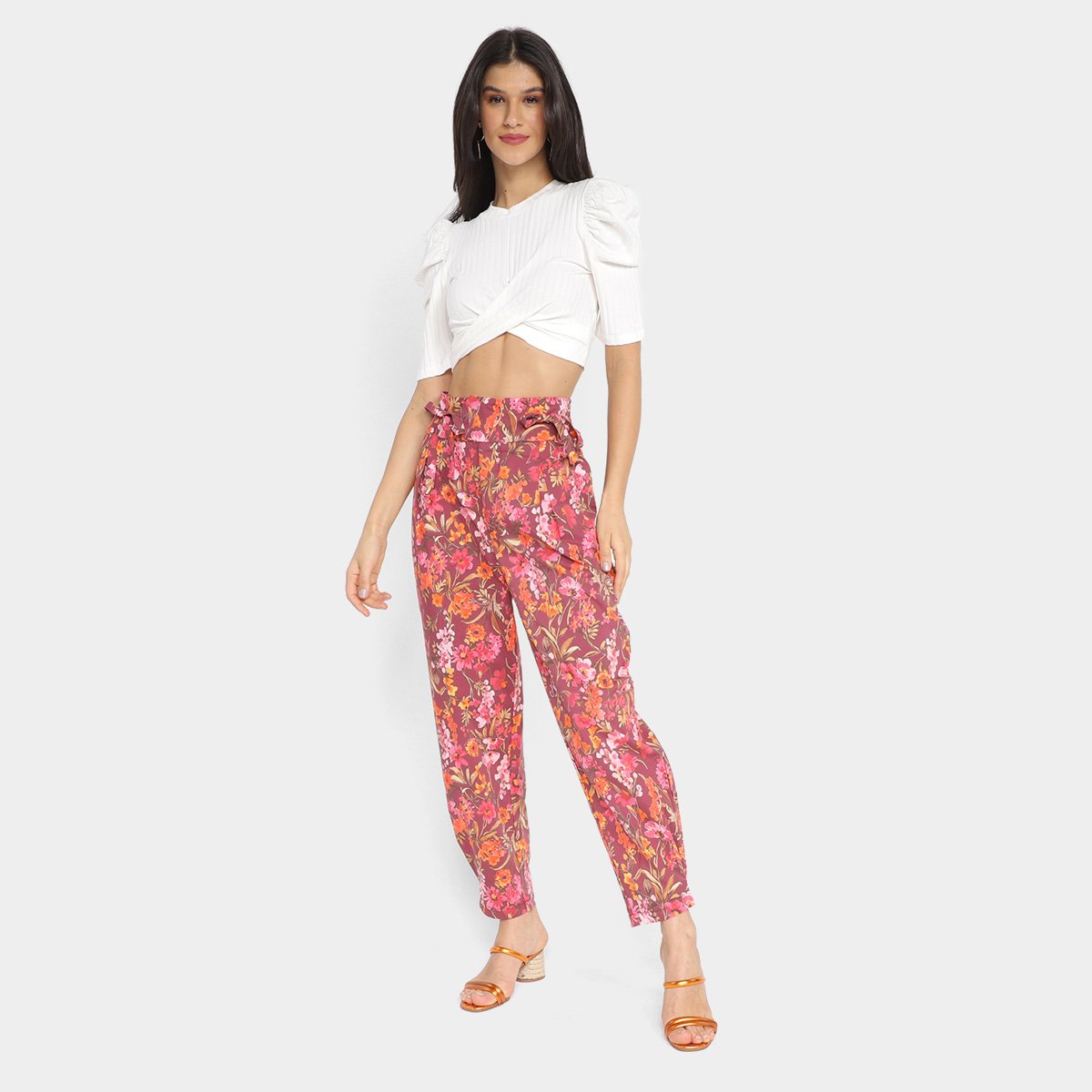 Calça Colcci Estampada Cintura Alta Feminina - Tam: 42 - 1