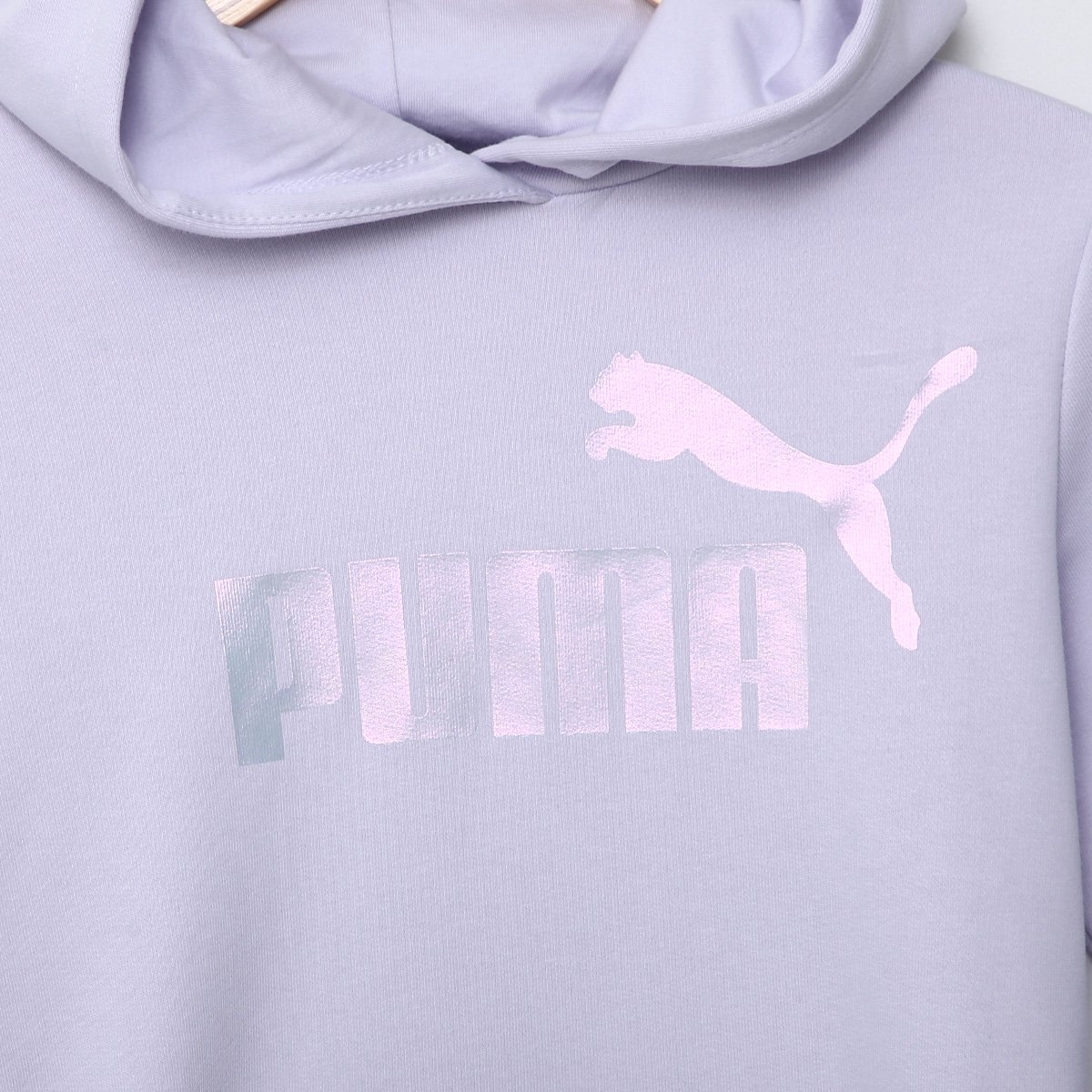 Blusa Moletom Infantil Puma Ess Nova Shine Logo Hoodie Menina - Tam: 8A - 1
