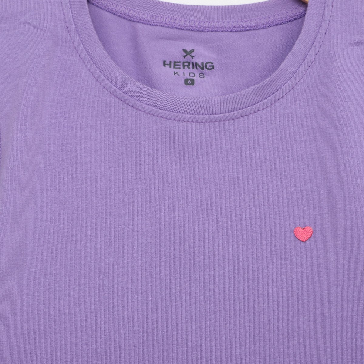 Blusa Infantil Hering Kids Básica Coração - Tam: 6A - 1