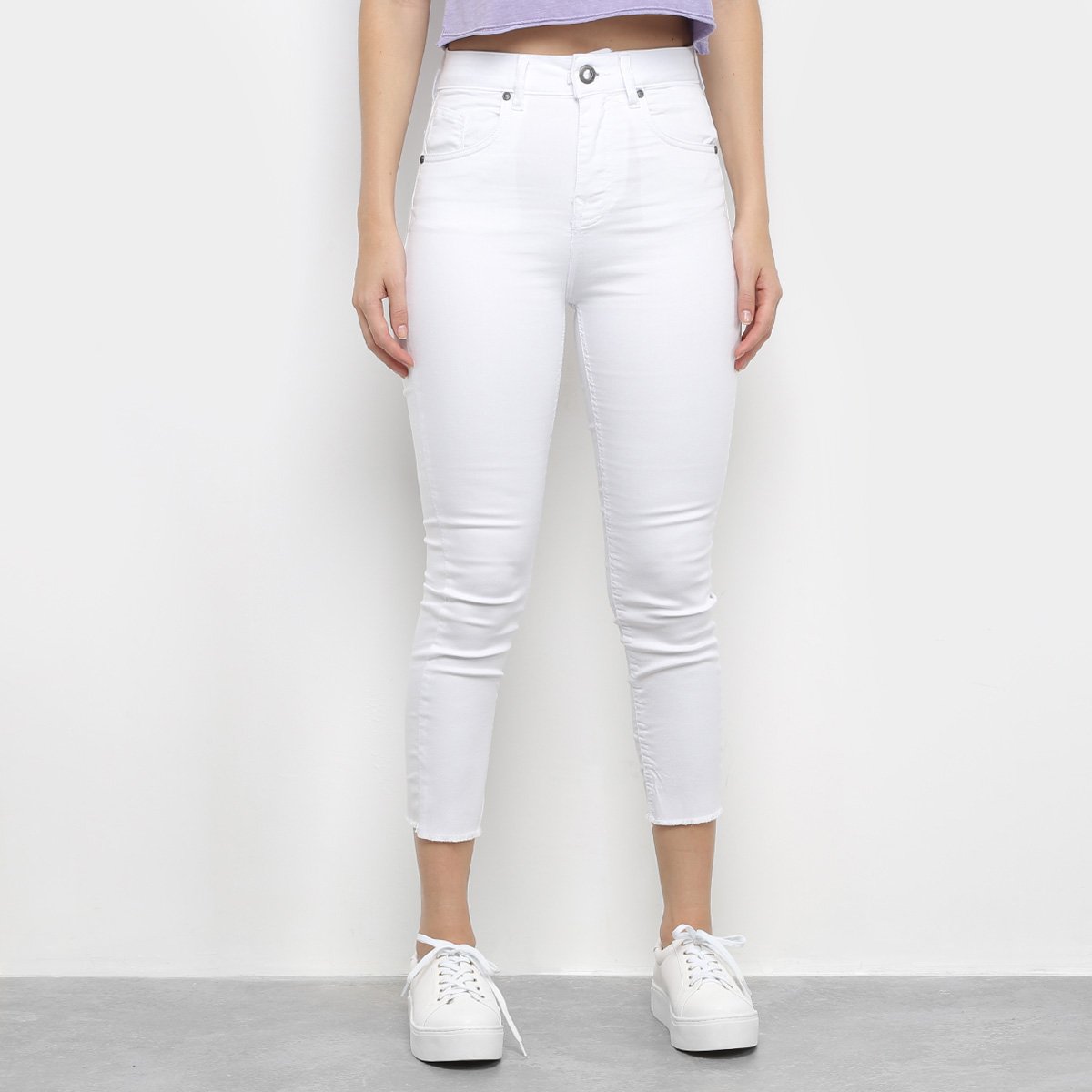 Calça Jeans Cigarette Volcom Stone Cintura Alta Feminina
